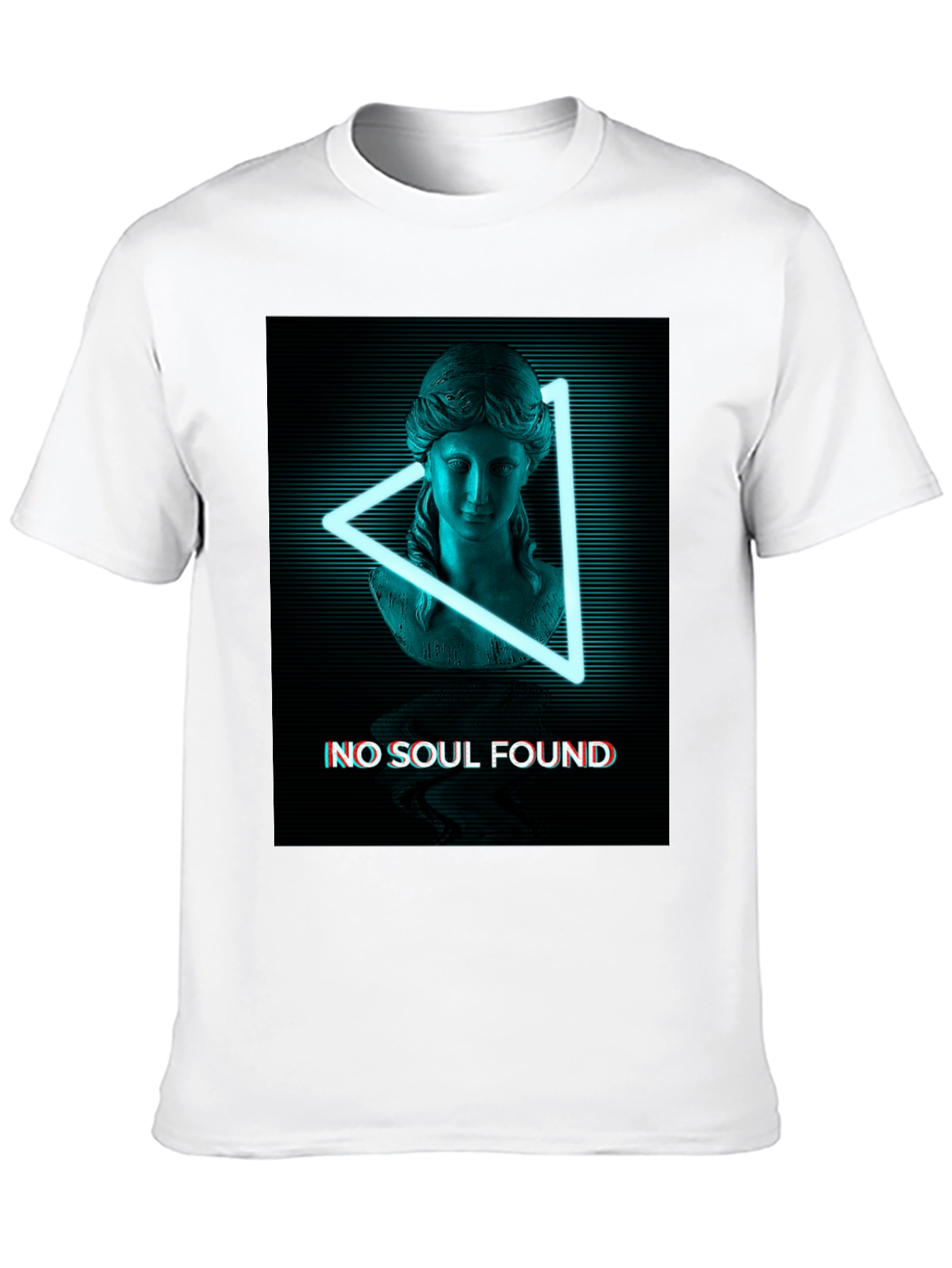 Neon Statue Graphic Tee - No Soul Found T-Shirt