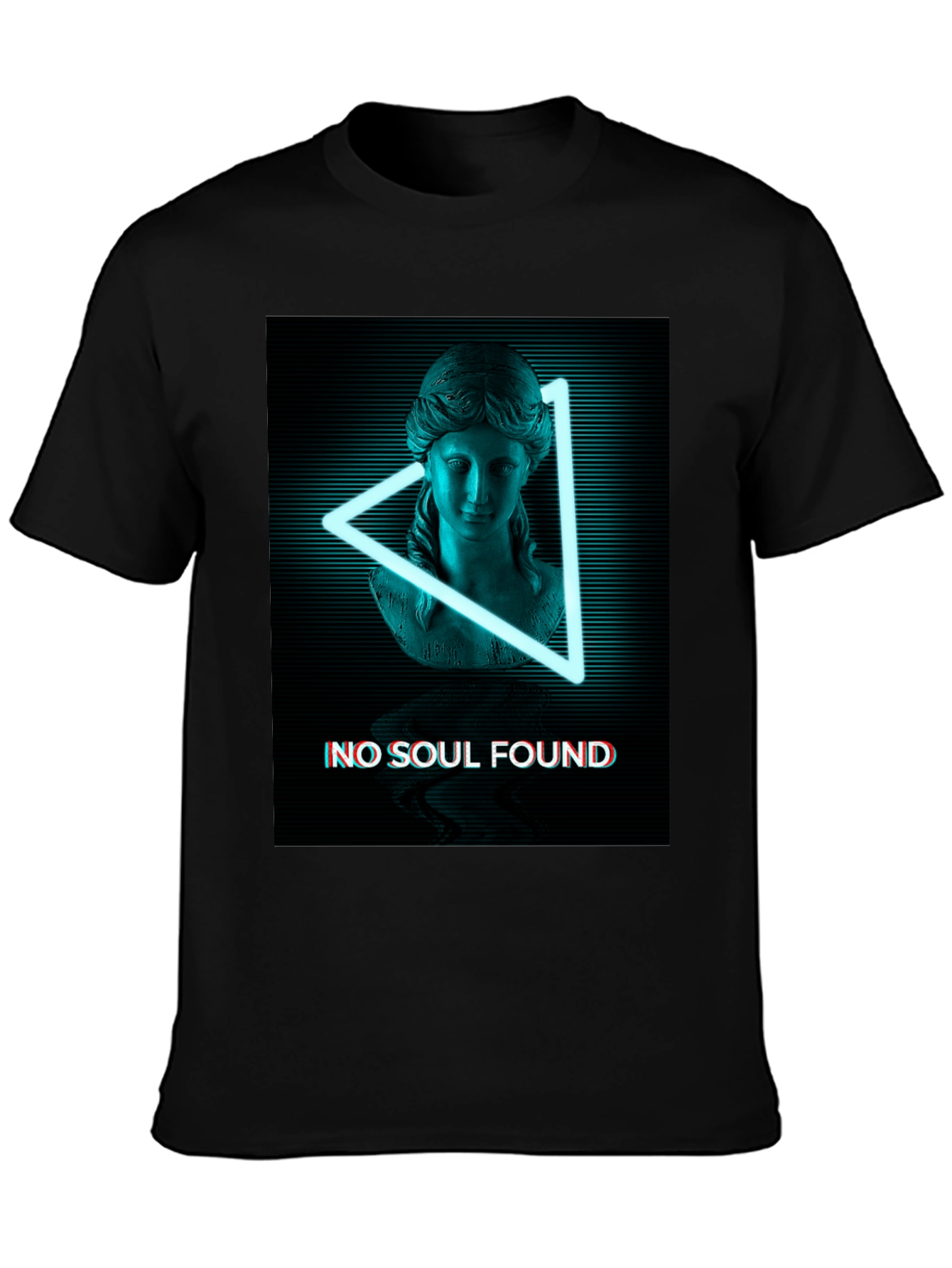 Neon Statue Graphic Tee - No Soul Found T-Shirt
