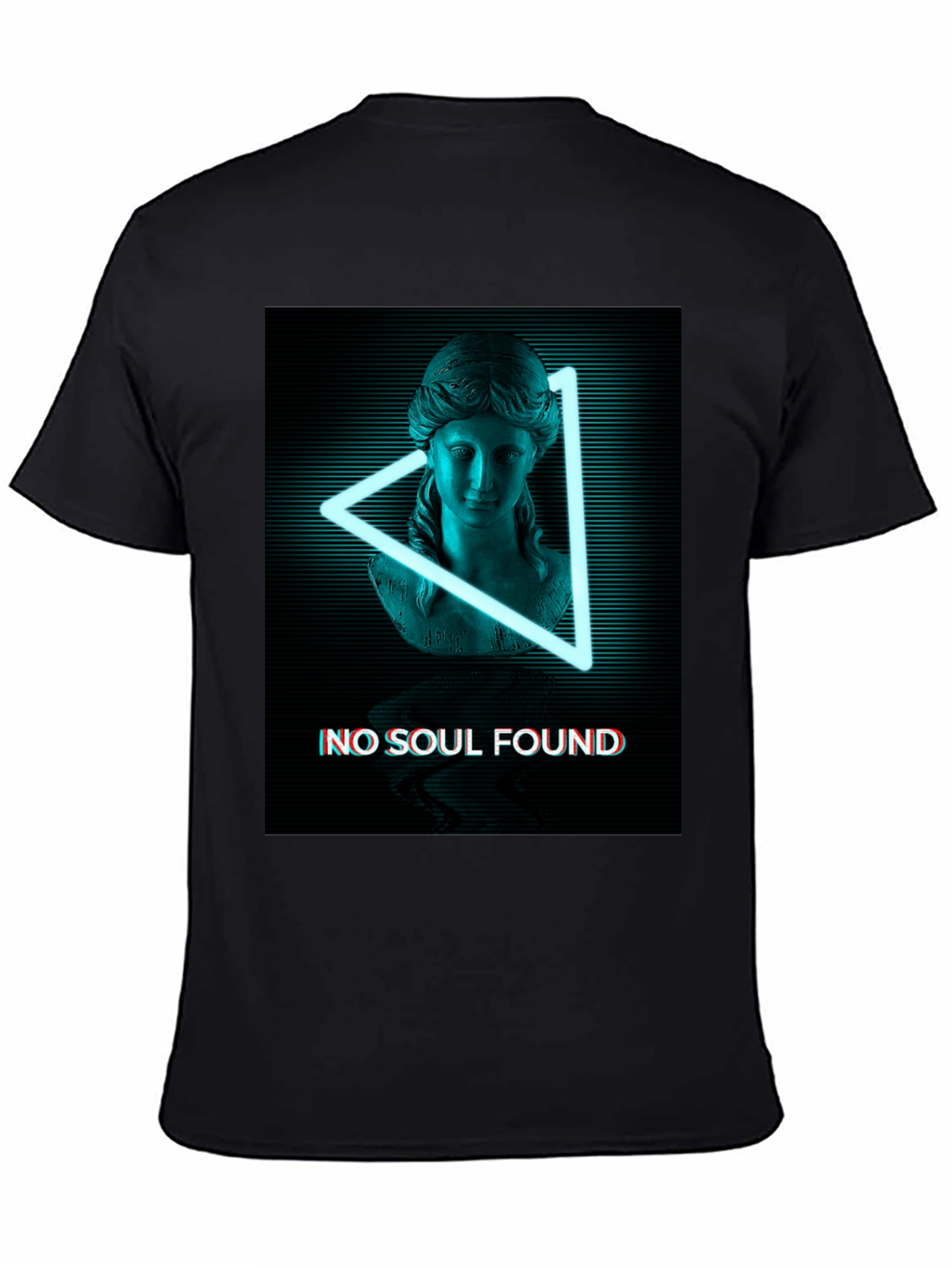Neon Statue Graphic Tee - No Soul Found T-Shirt