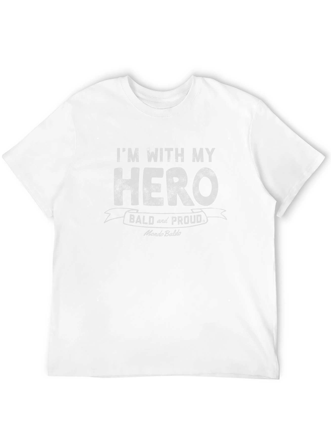 Im With My Hero Bald and Proud Black T-Shirt