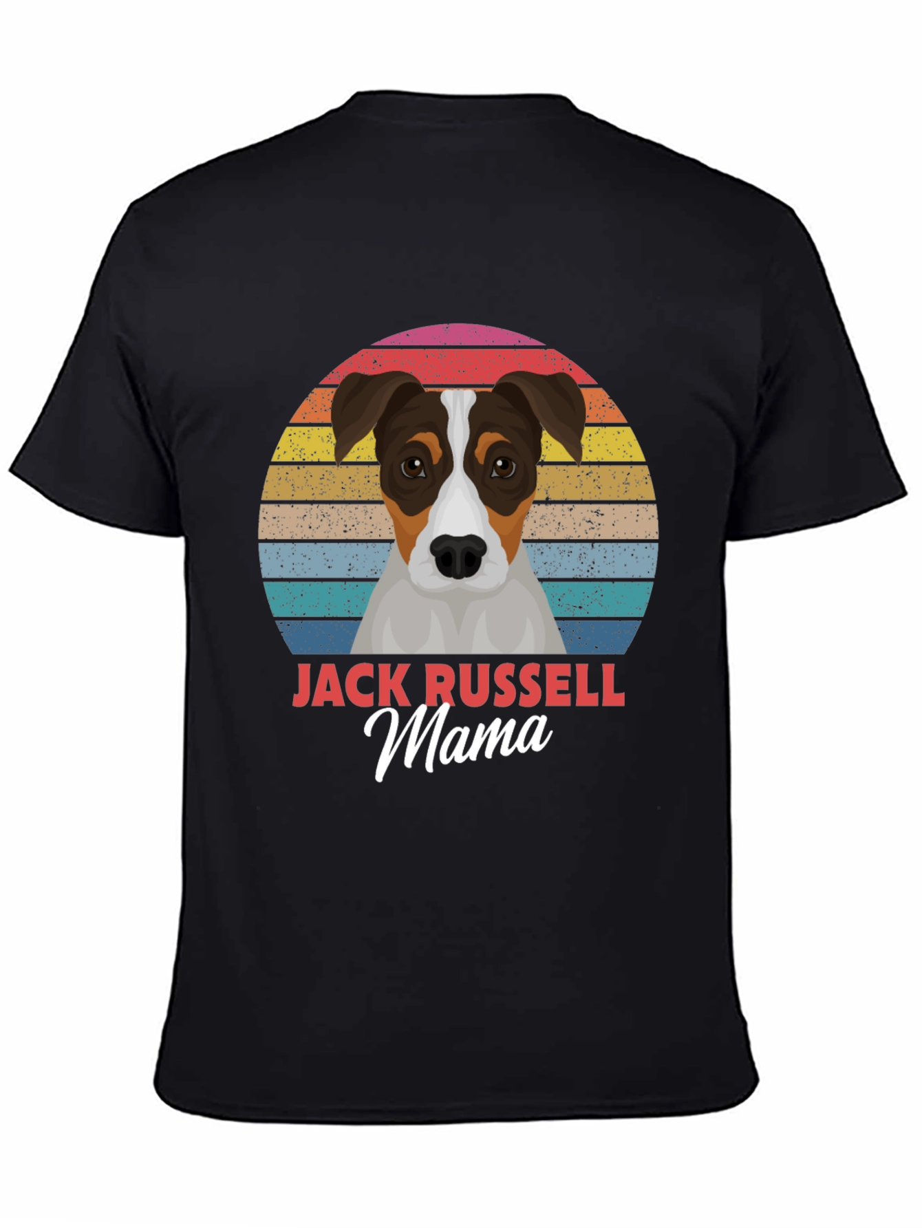 Jack Russell Mama Black T-Shirt