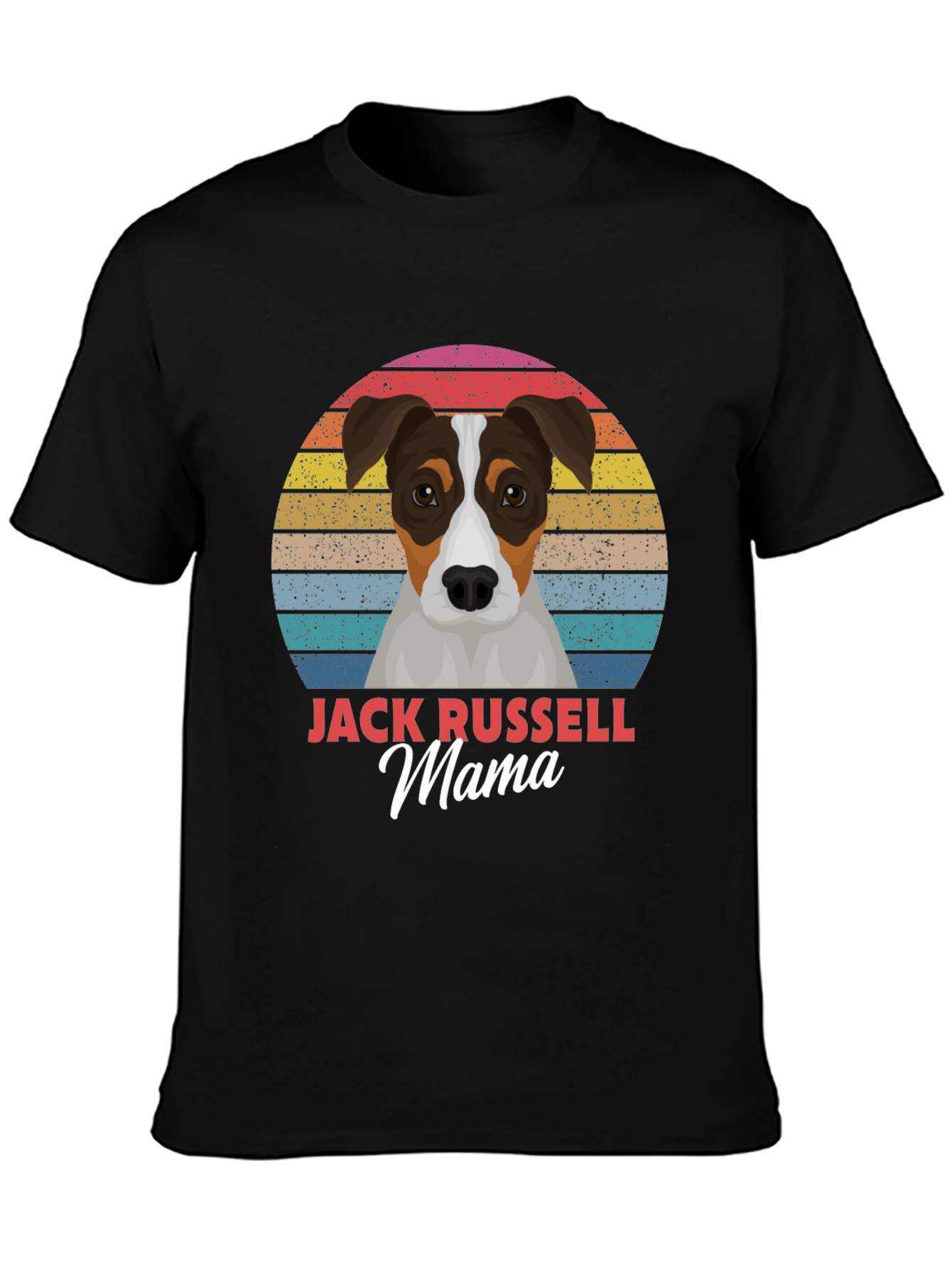 Jack Russell Mama Black T-Shirt