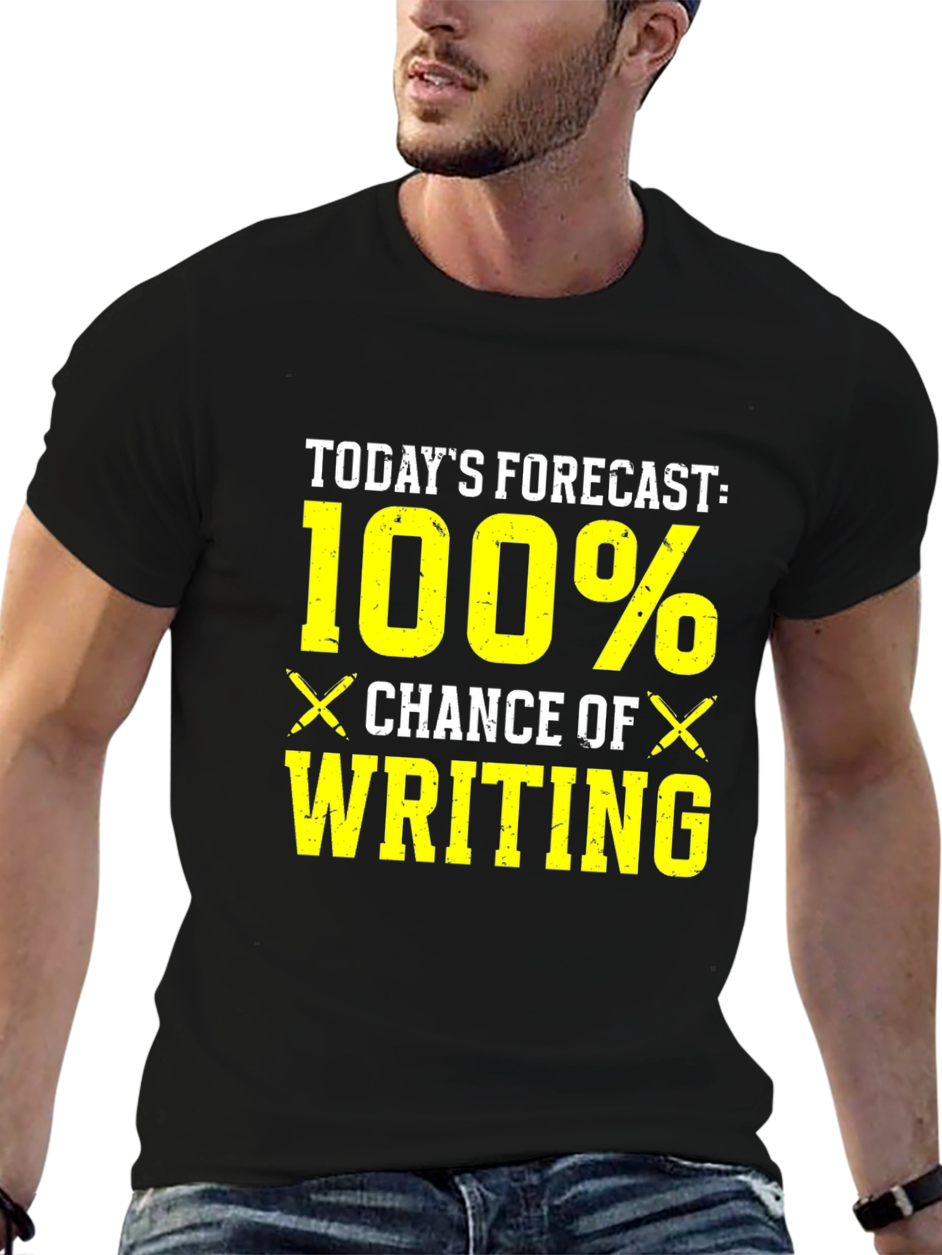 Todays Forecast 100% Chance of Writing T-Shirt