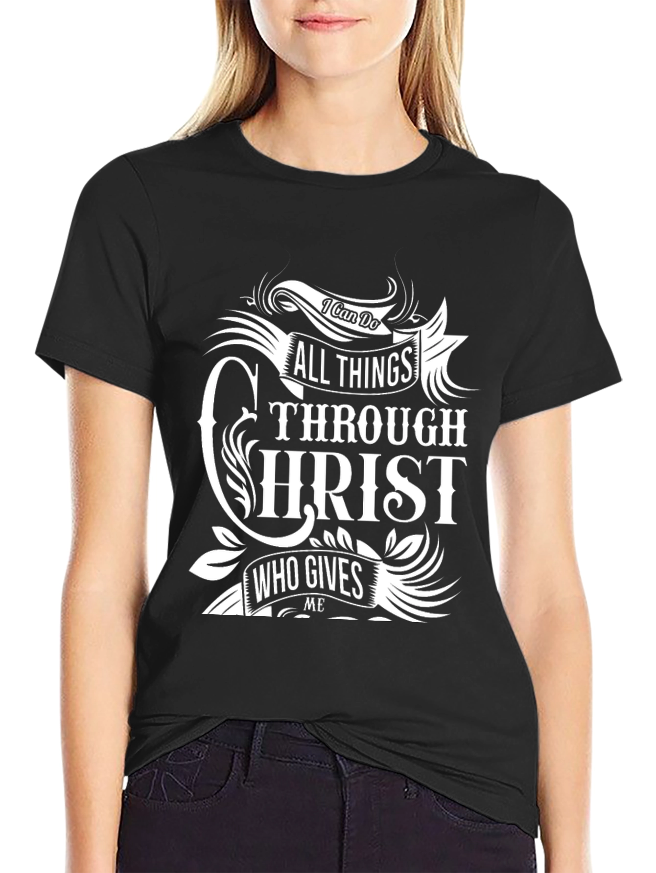 I Can Do All Things Through Christ Black Tee