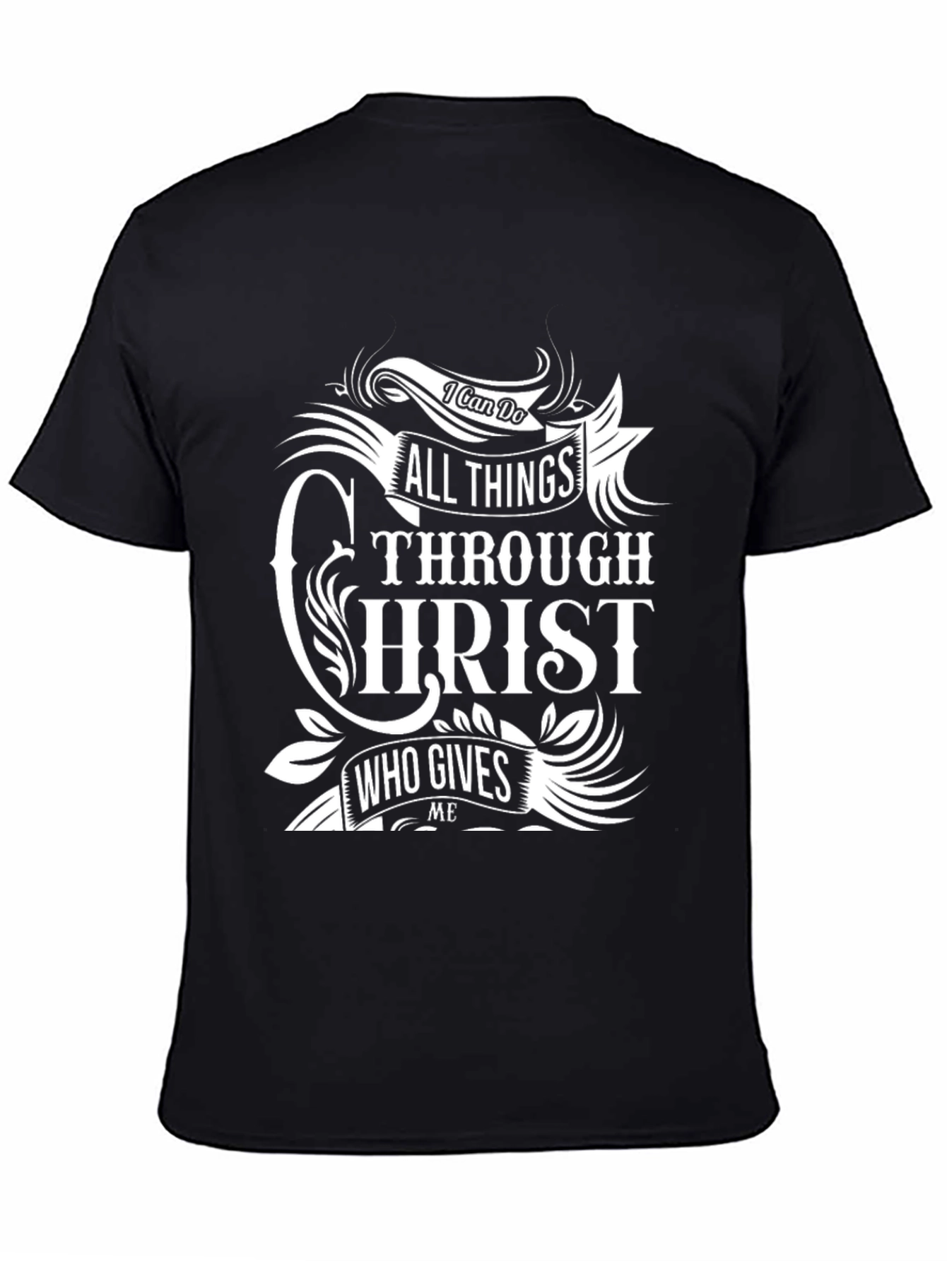 I Can Do All Things Through Christ Black Tee