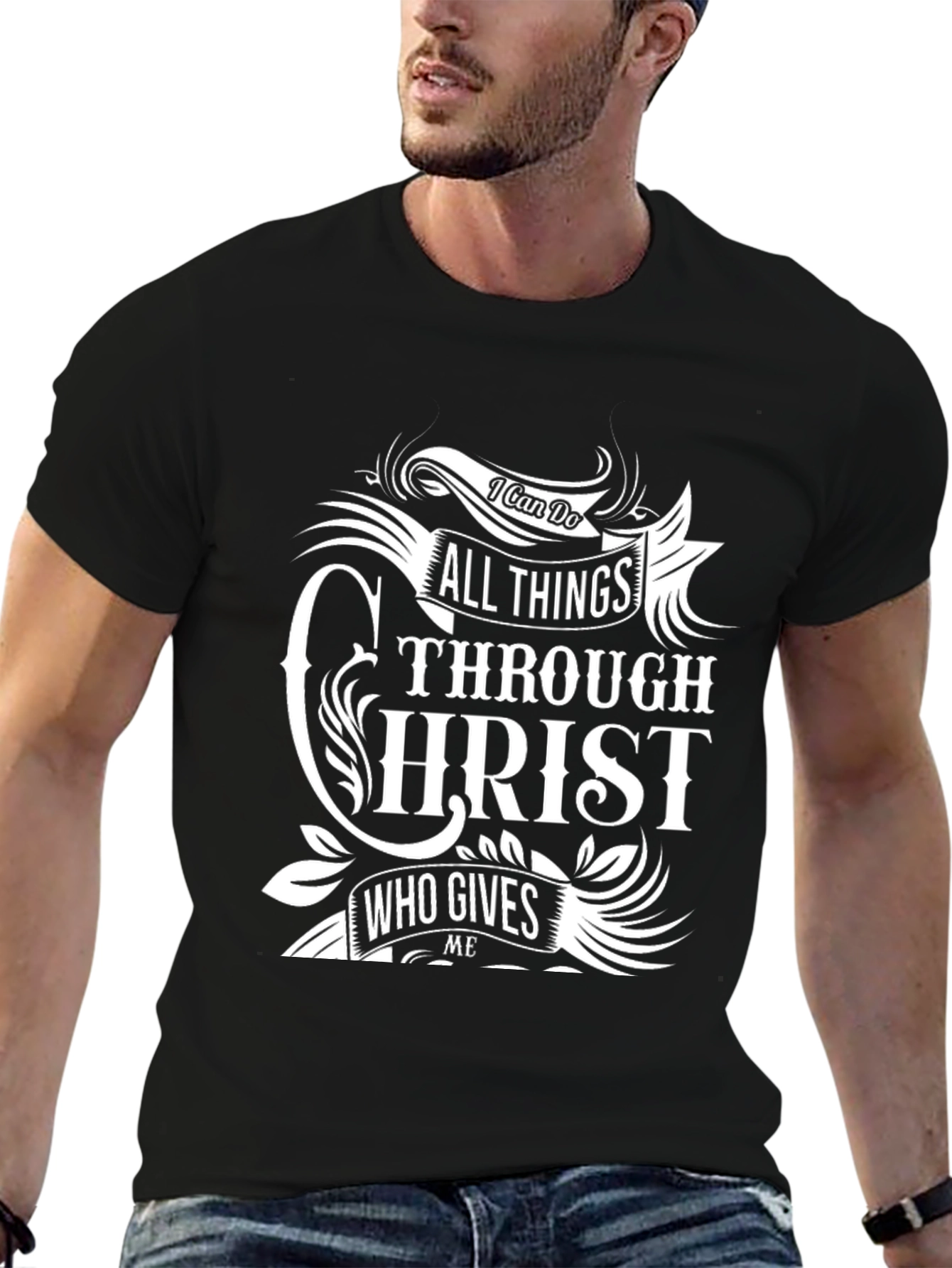 I Can Do All Things Through Christ Black Tee