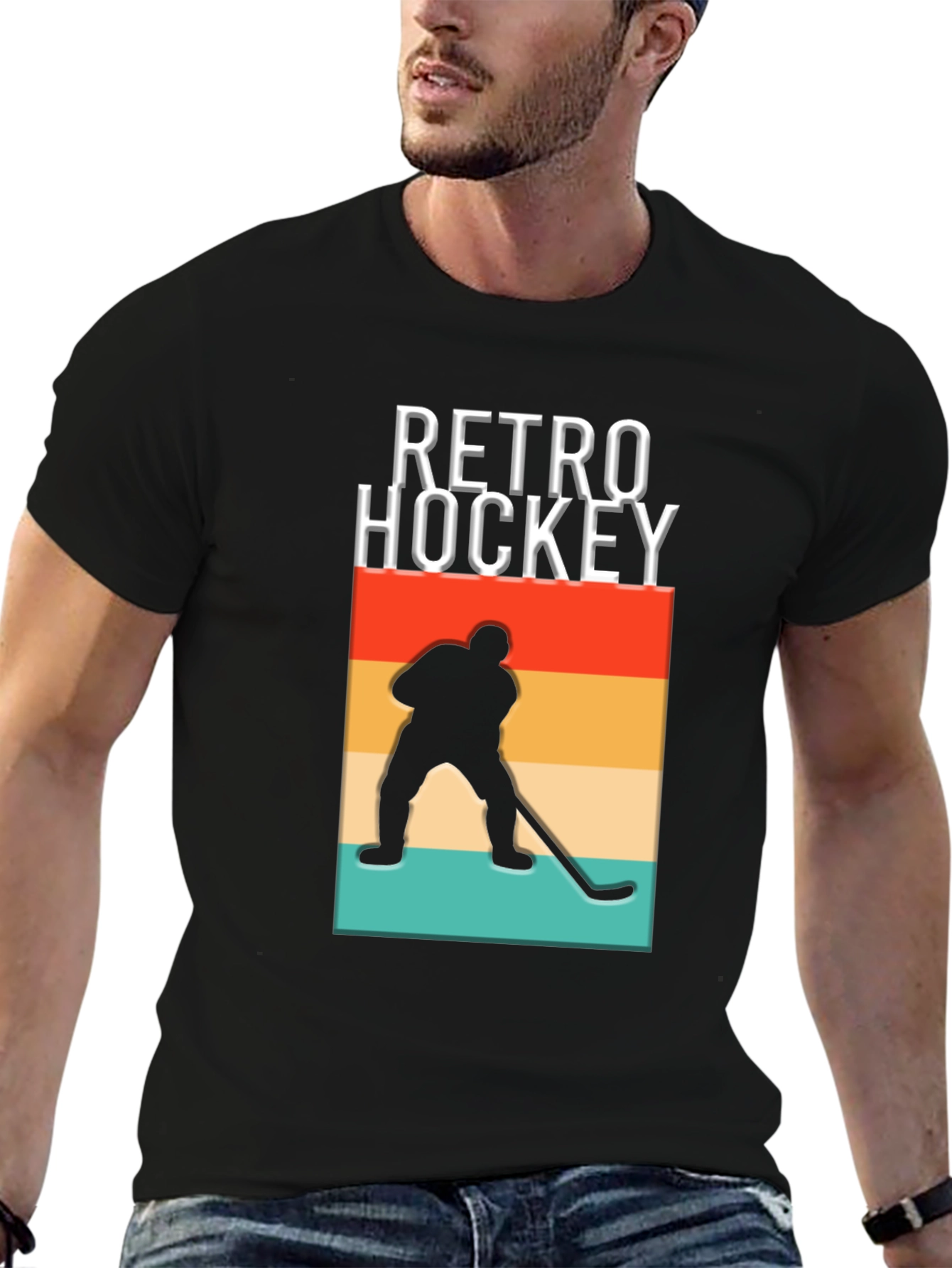 Retro Hockey Graphic T-Shirt - Stylish and Comfortable
