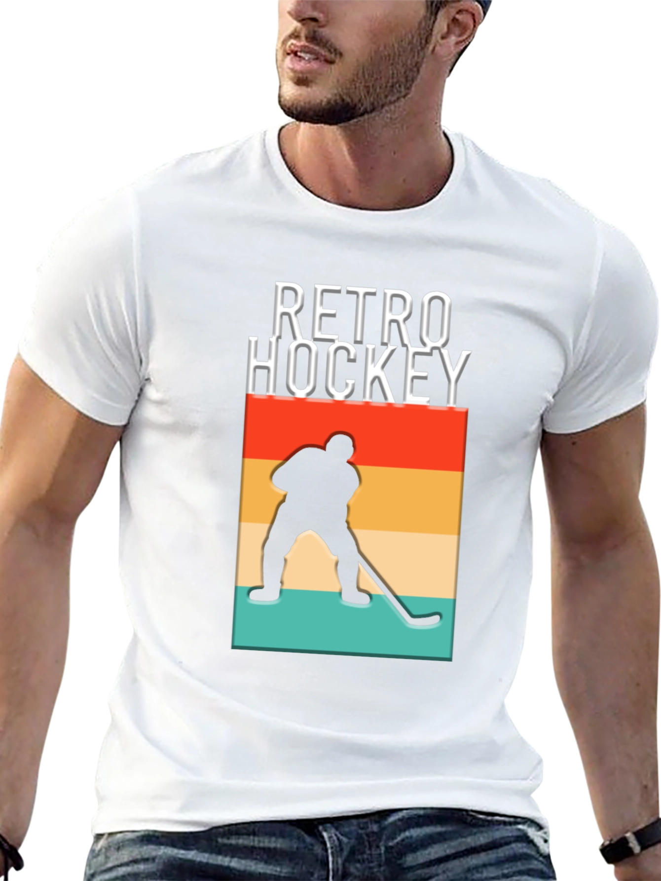 Retro Hockey Graphic T-Shirt - Stylish and Comfortable