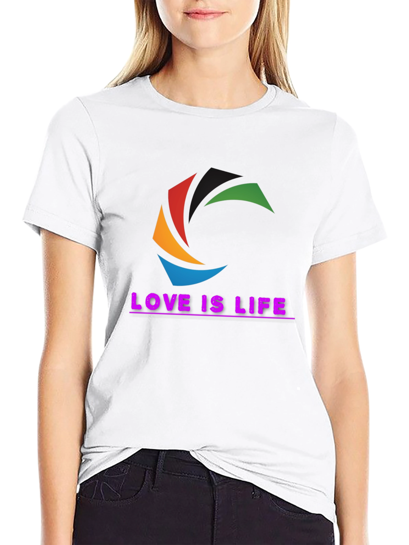 Love is Life T-Shirt - Graphic Tee - Black