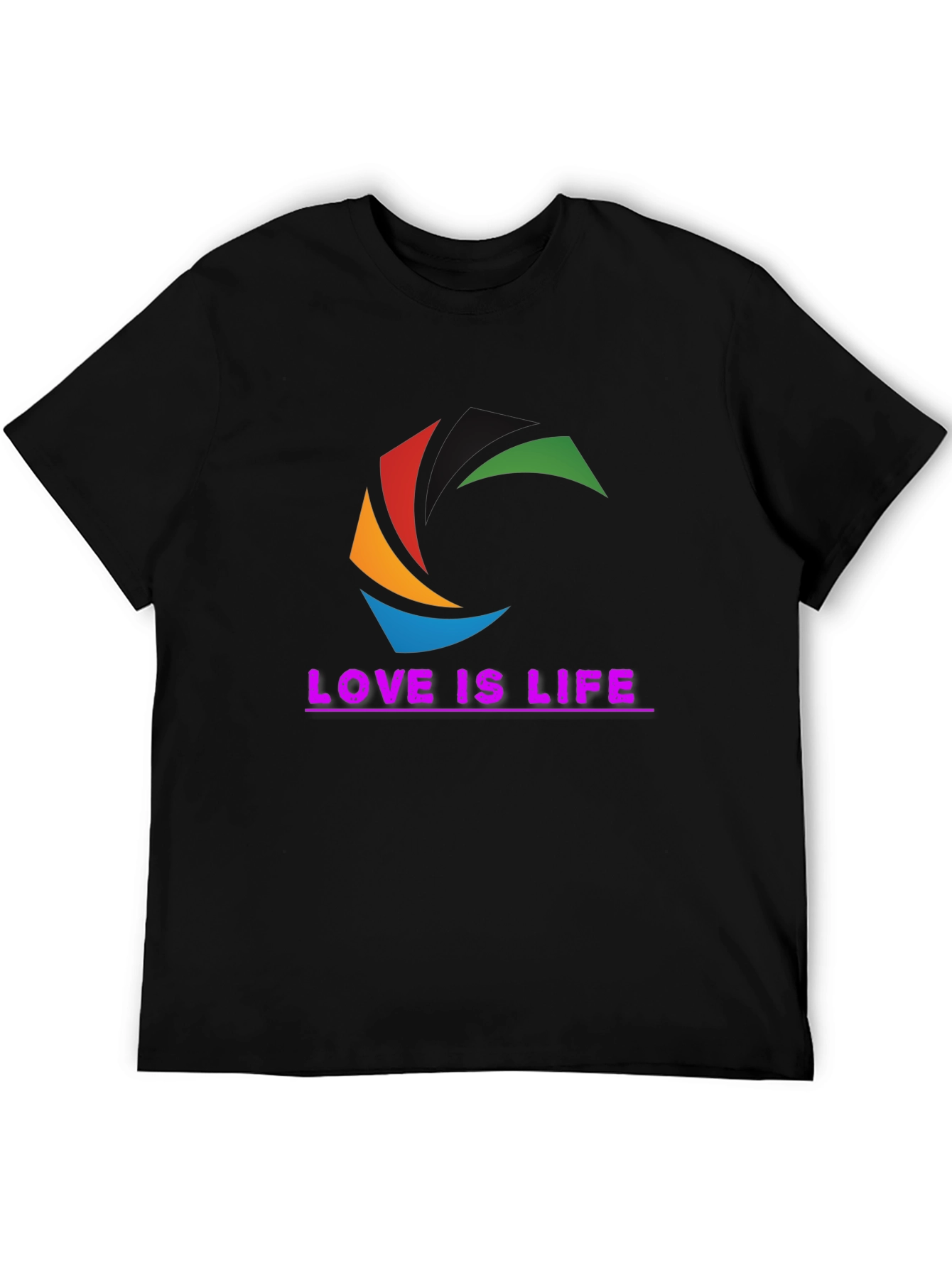 Love is Life T-Shirt - Graphic Tee - Black