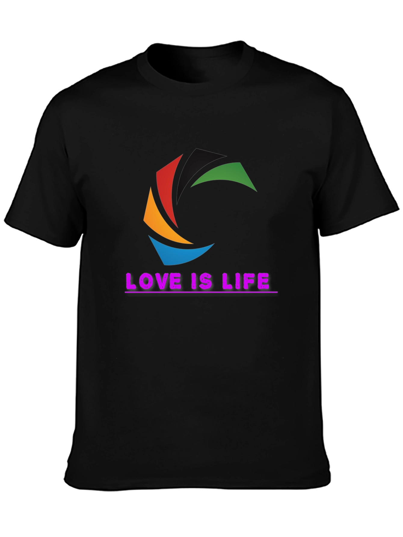 Love is Life T-Shirt - Graphic Tee - Black