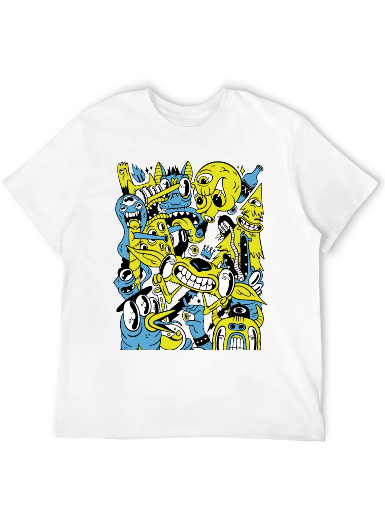Monster Doodle Graphic Black Tee