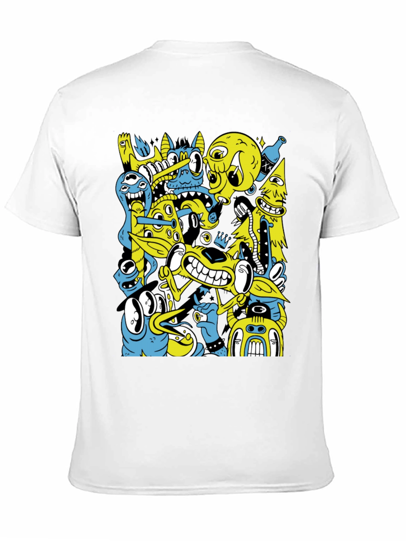 Monster Doodle Graphic Black Tee