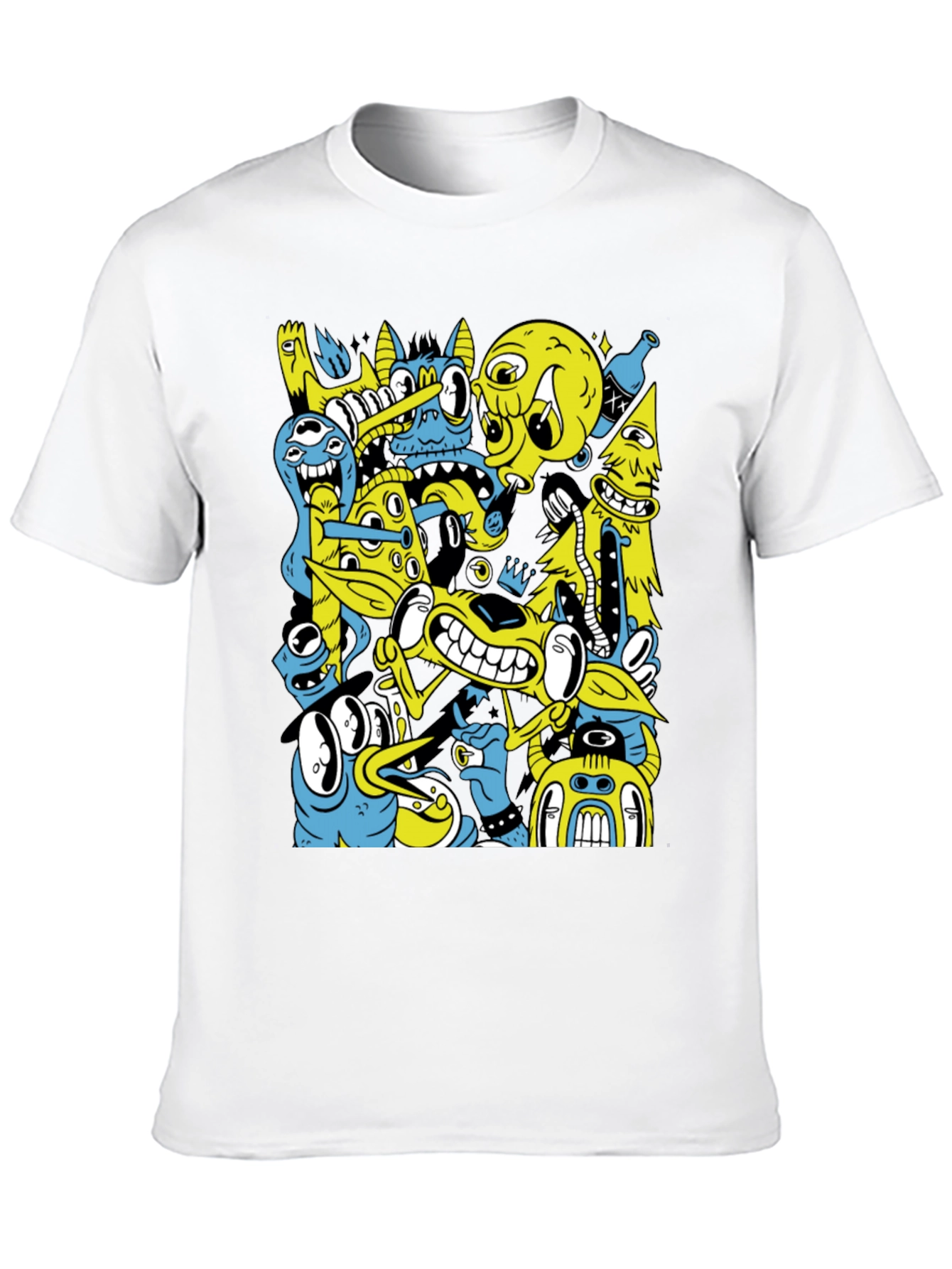 Monster Doodle Graphic Black Tee