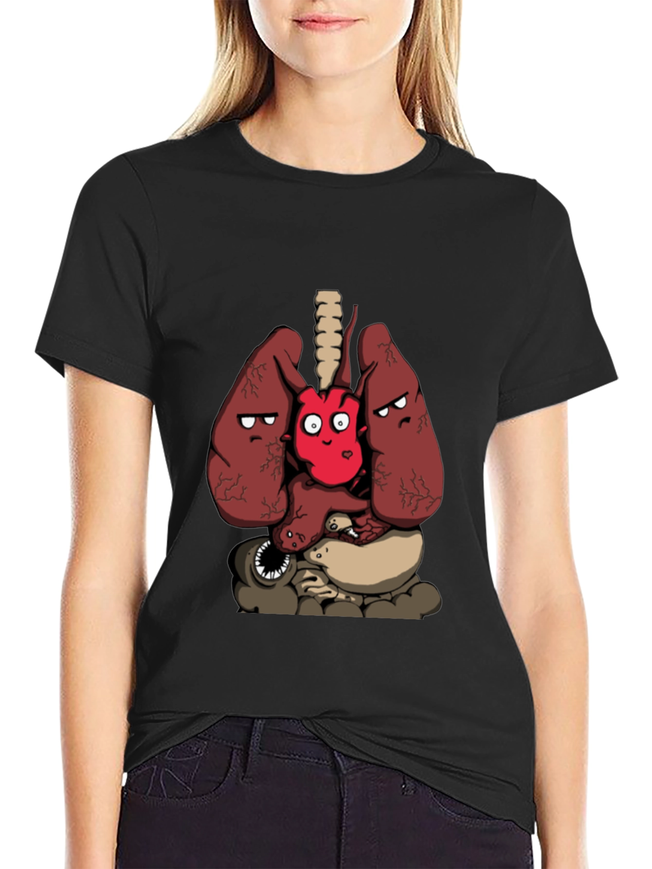 Anatomical Cartoon T-Shirt - Unique Graphic Tee