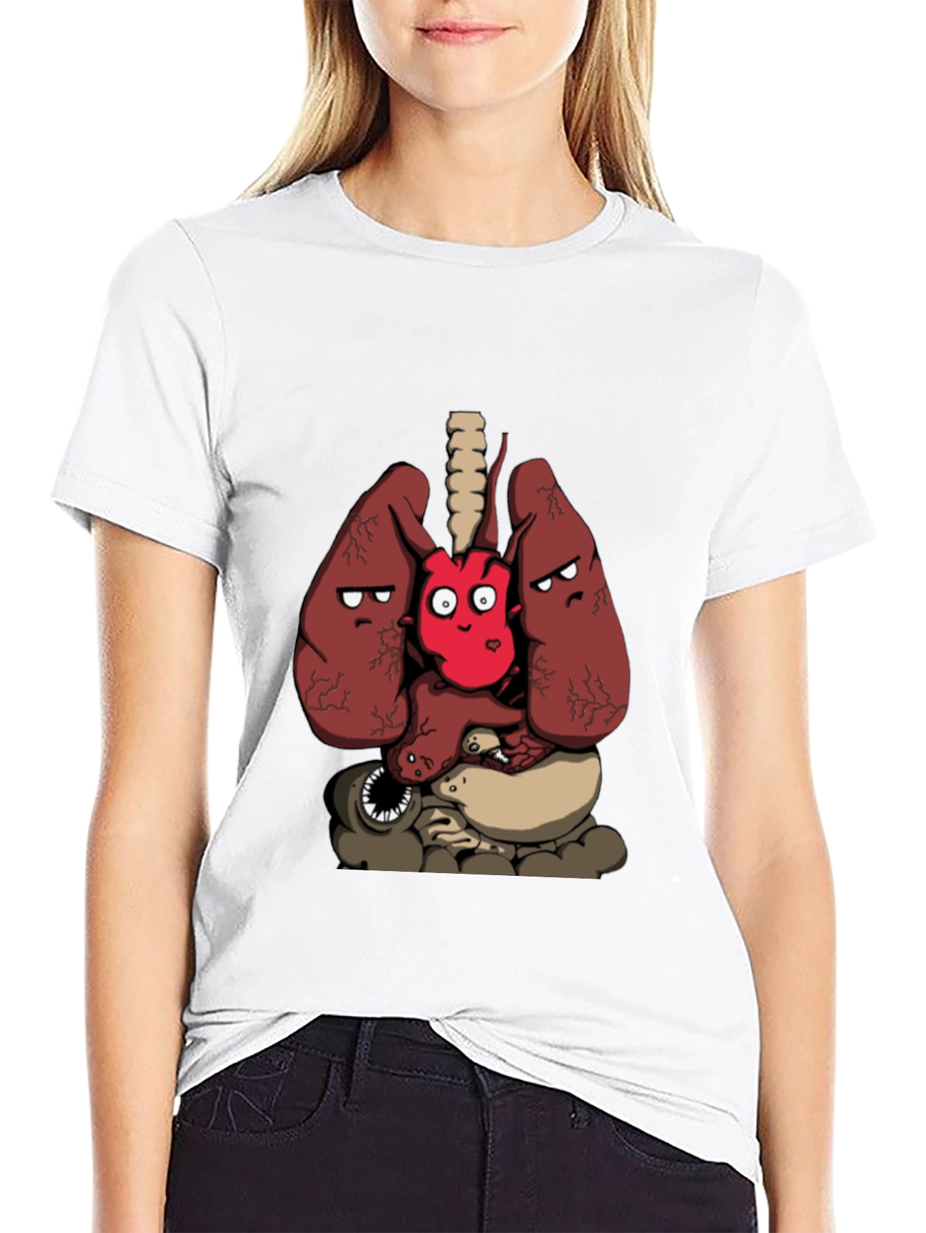 Anatomical Cartoon T-Shirt - Unique Graphic Tee
