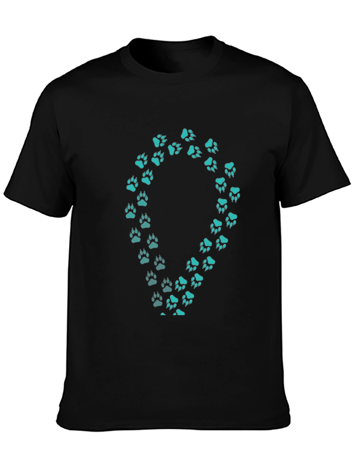 Paw Print Tee - Black Casual Shirt