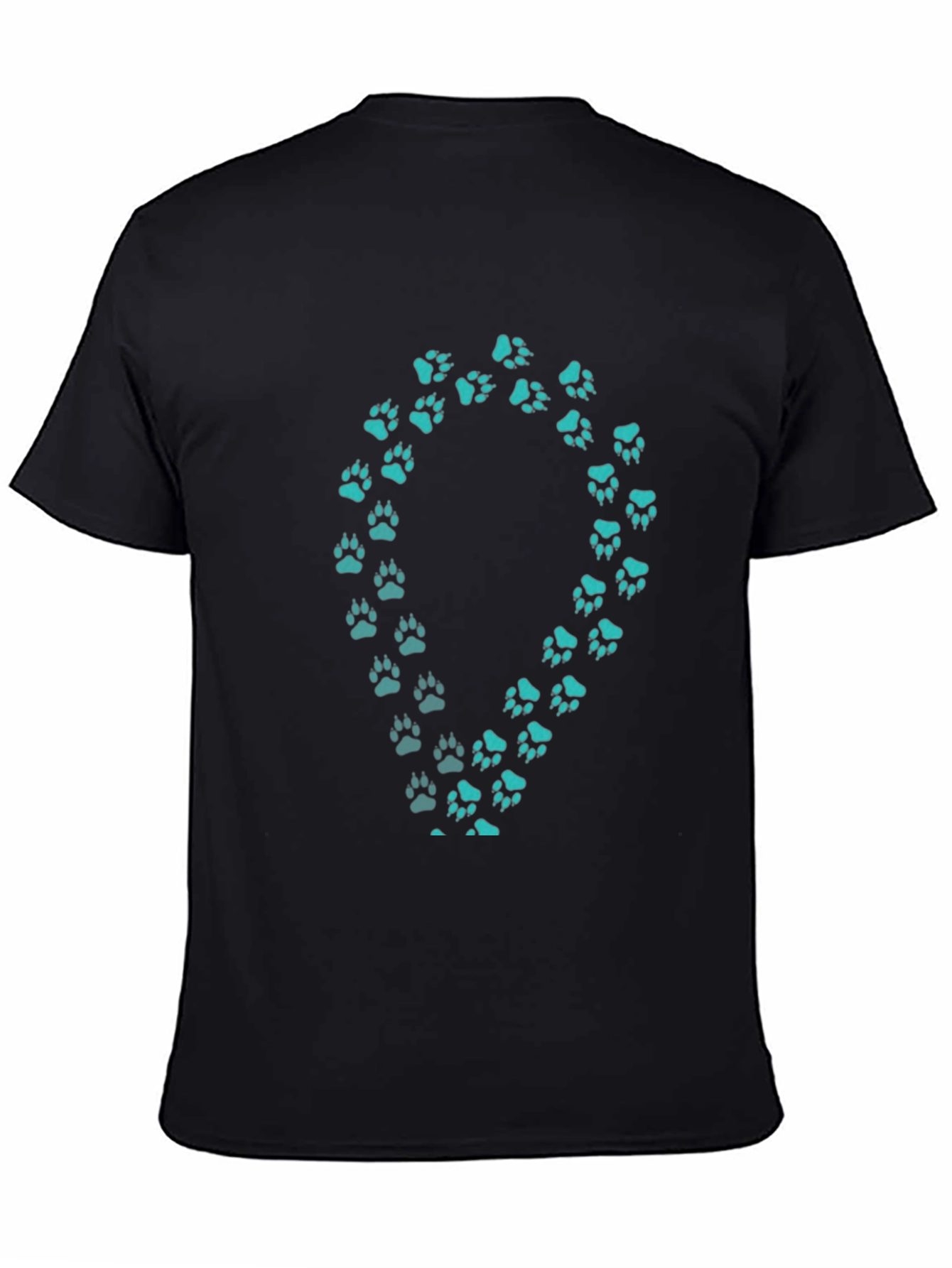 Paw Print Tee - Black Casual Shirt