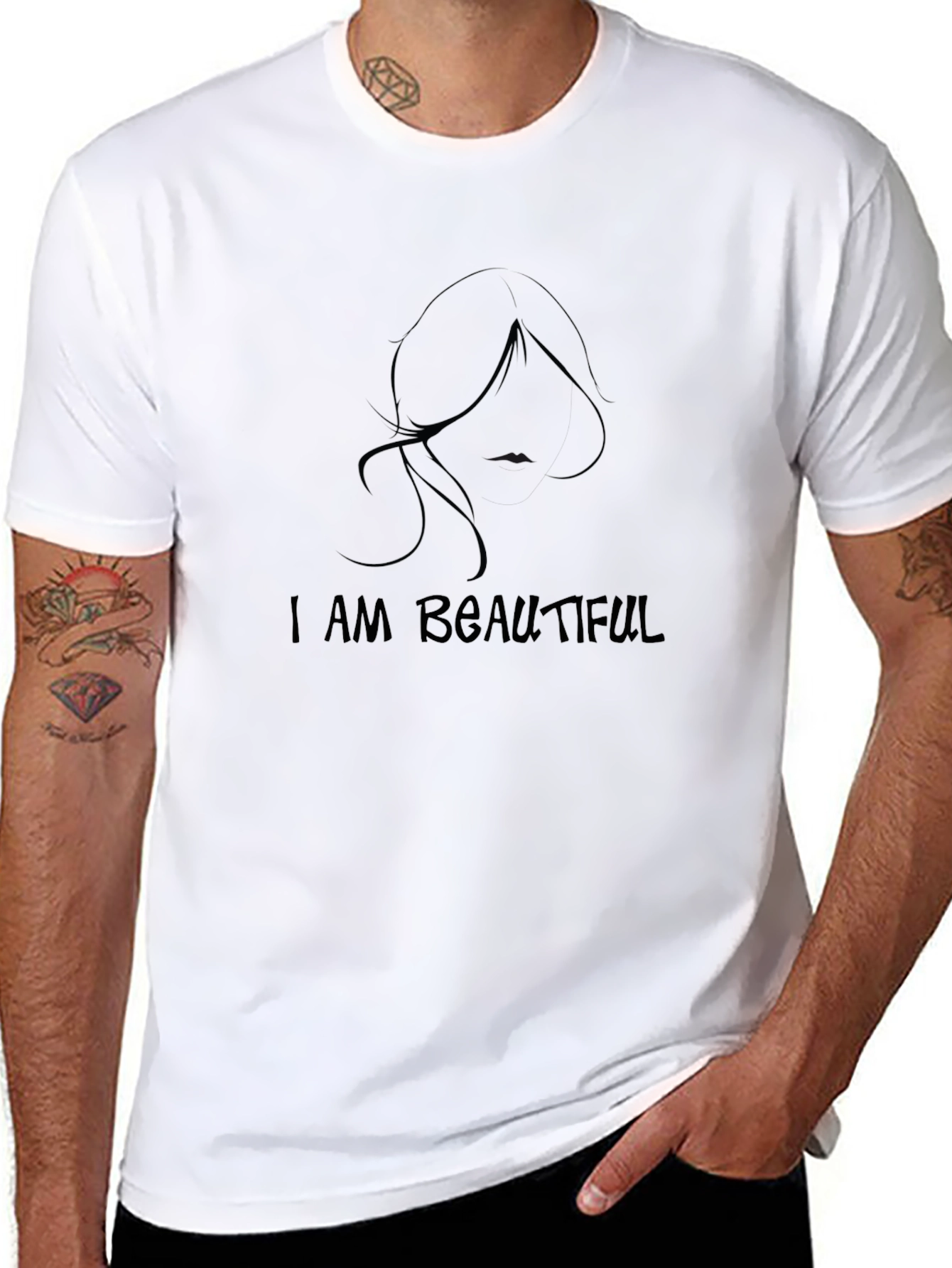 I am Beautiful Black T-Shirt