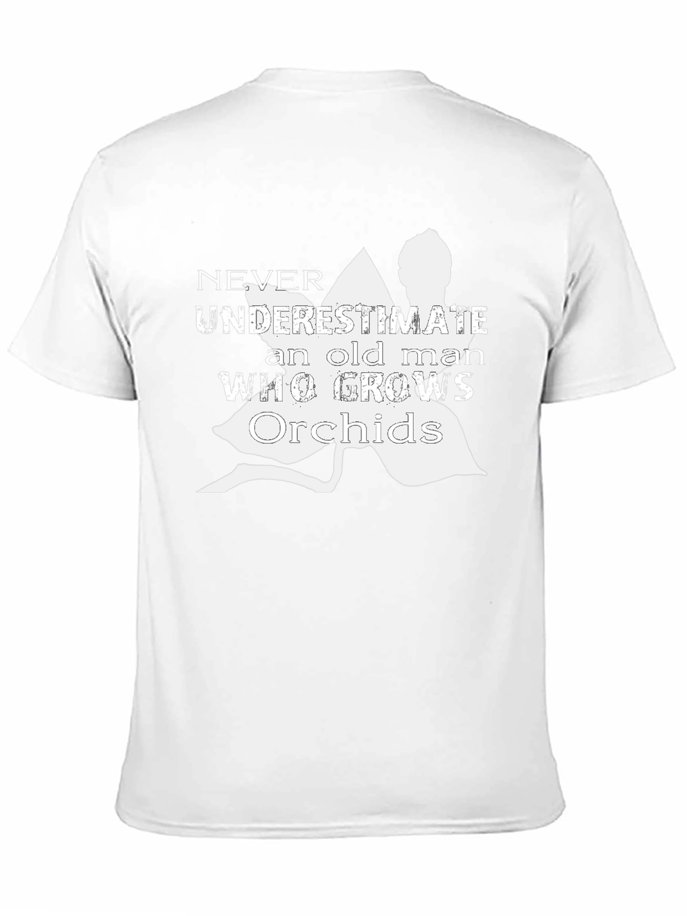 Never Underestimate Old Man Who Grows Orchids T-Shirt
