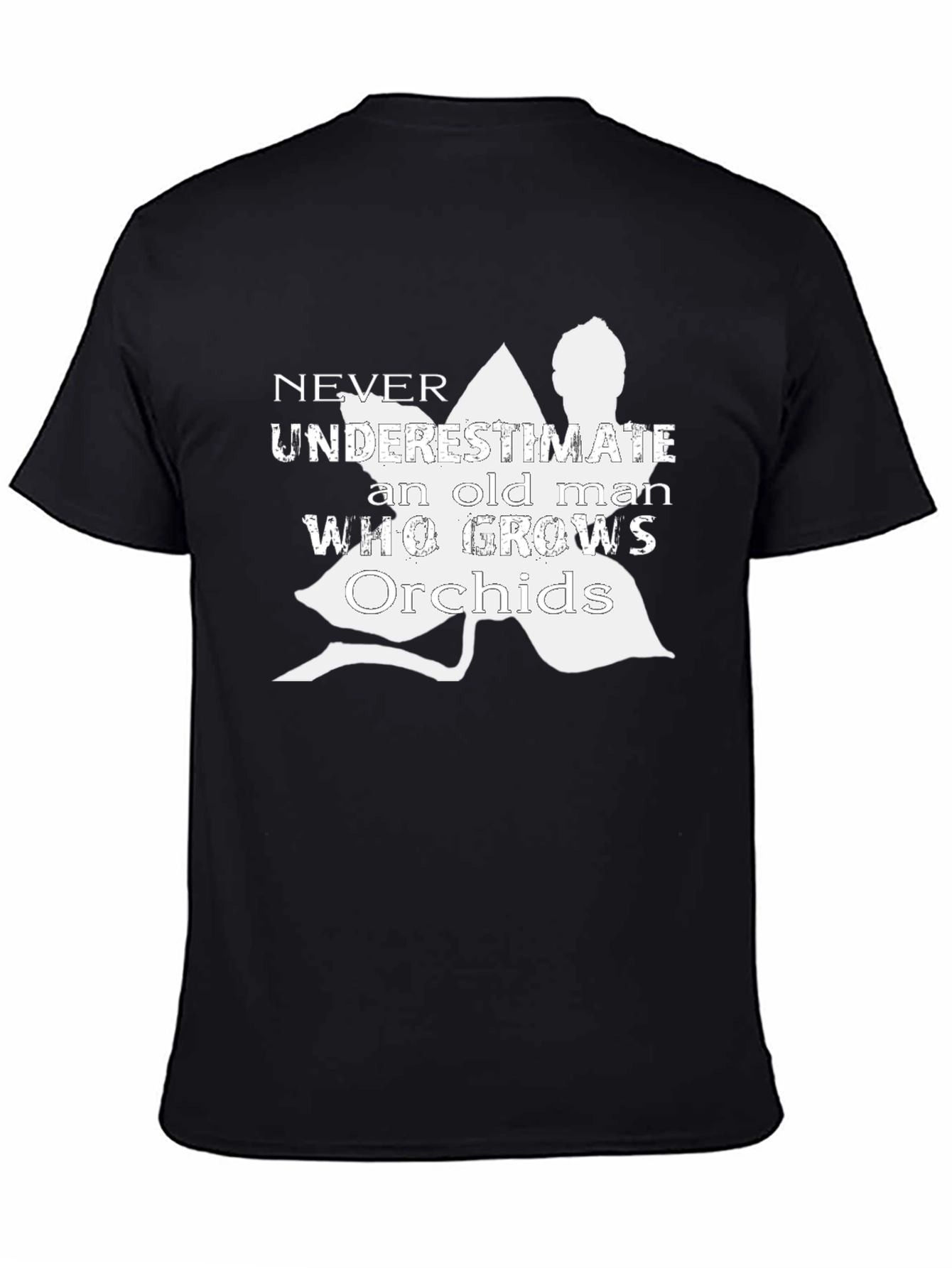 Never Underestimate Old Man Who Grows Orchids T-Shirt