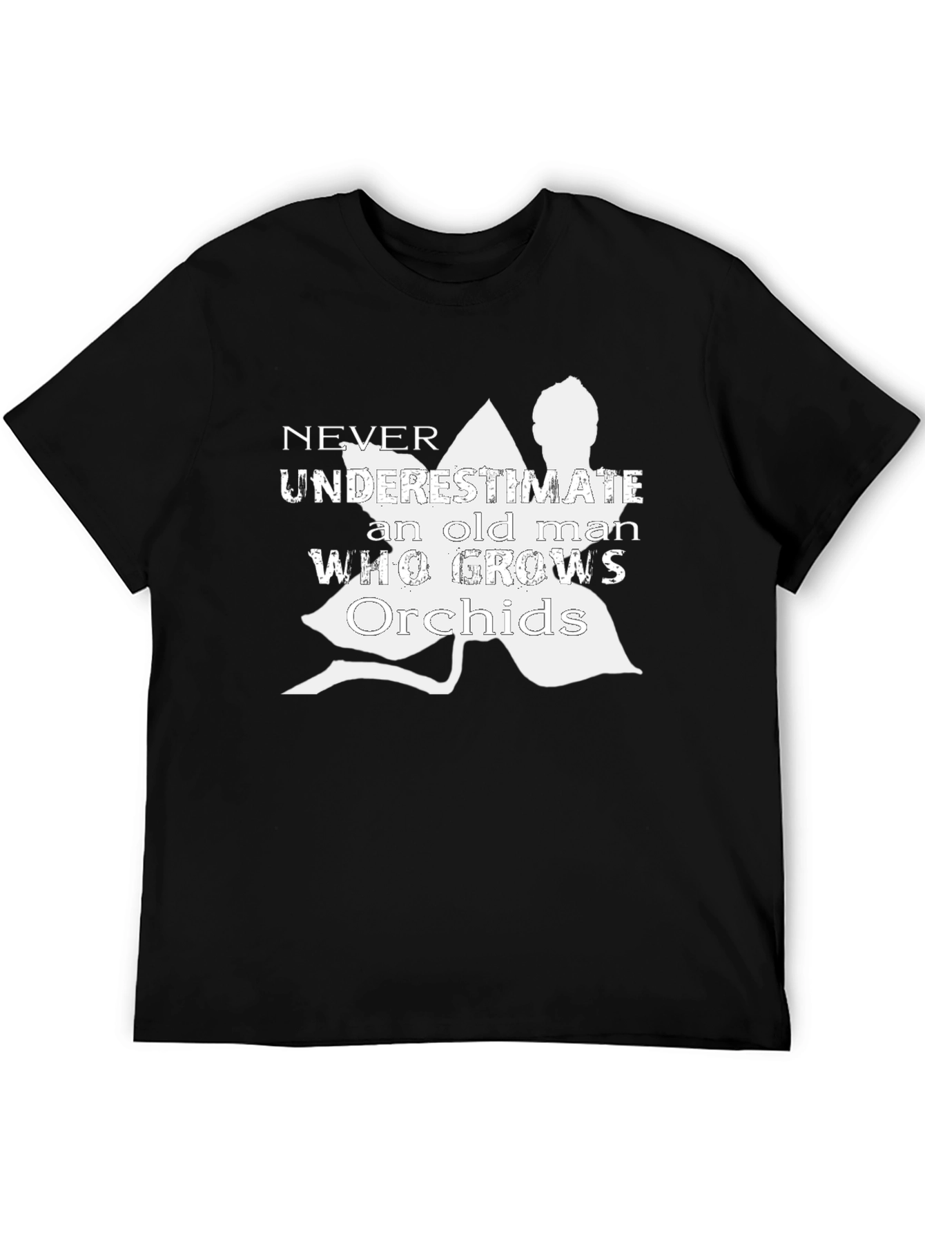 Never Underestimate Old Man Who Grows Orchids T-Shirt