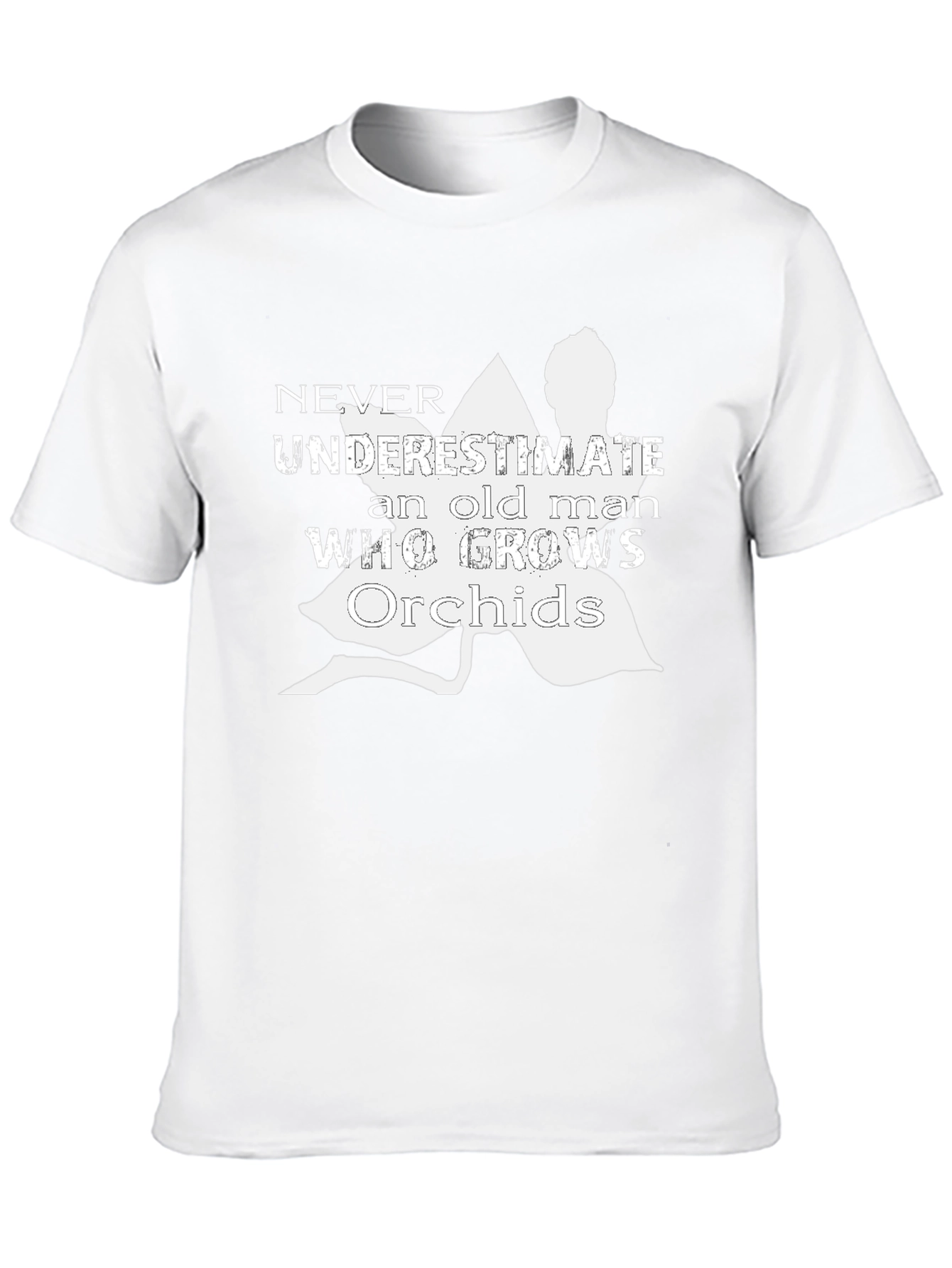 Never Underestimate Old Man Who Grows Orchids T-Shirt