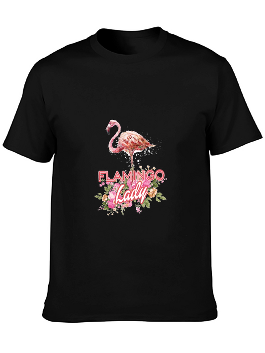 Flamingo Lady Graphic Tee - Stylish Comfort