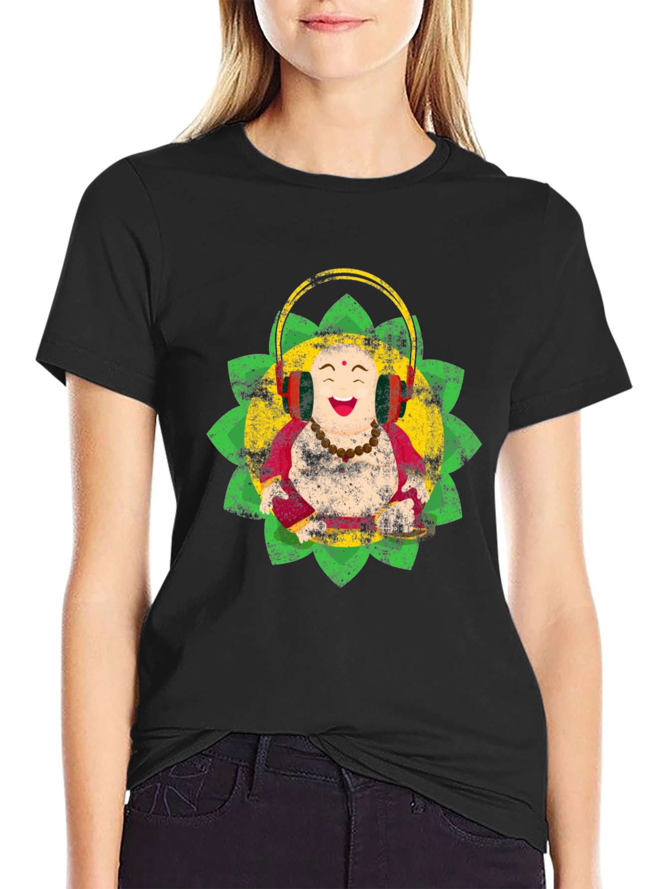 Buddha DJ T-Shirt - Black Cotton Tee