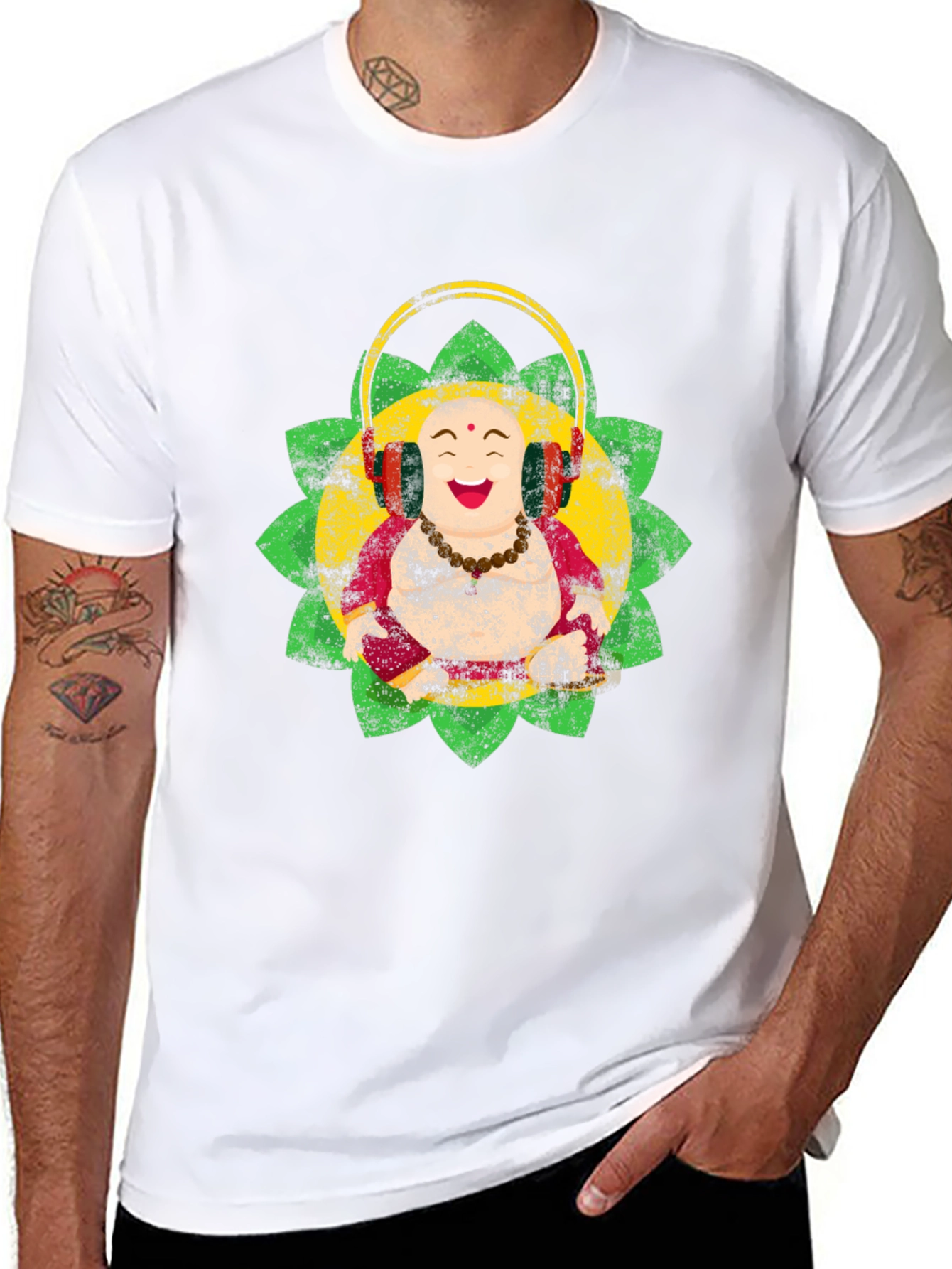 Buddha DJ T-Shirt - Black Cotton Tee