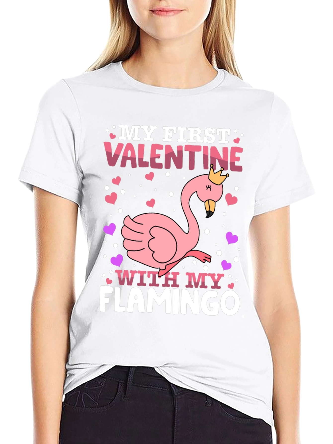 My First Valentine Flamingo T-Shirt