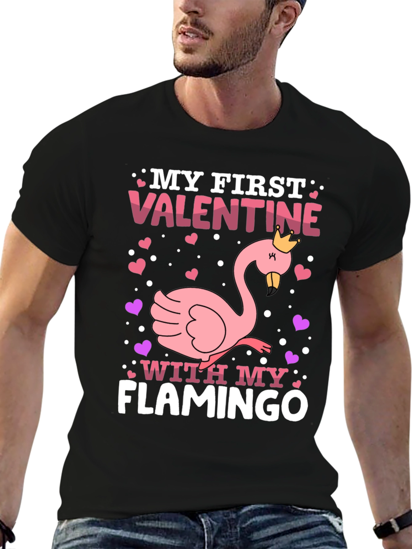 My First Valentine Flamingo T-Shirt