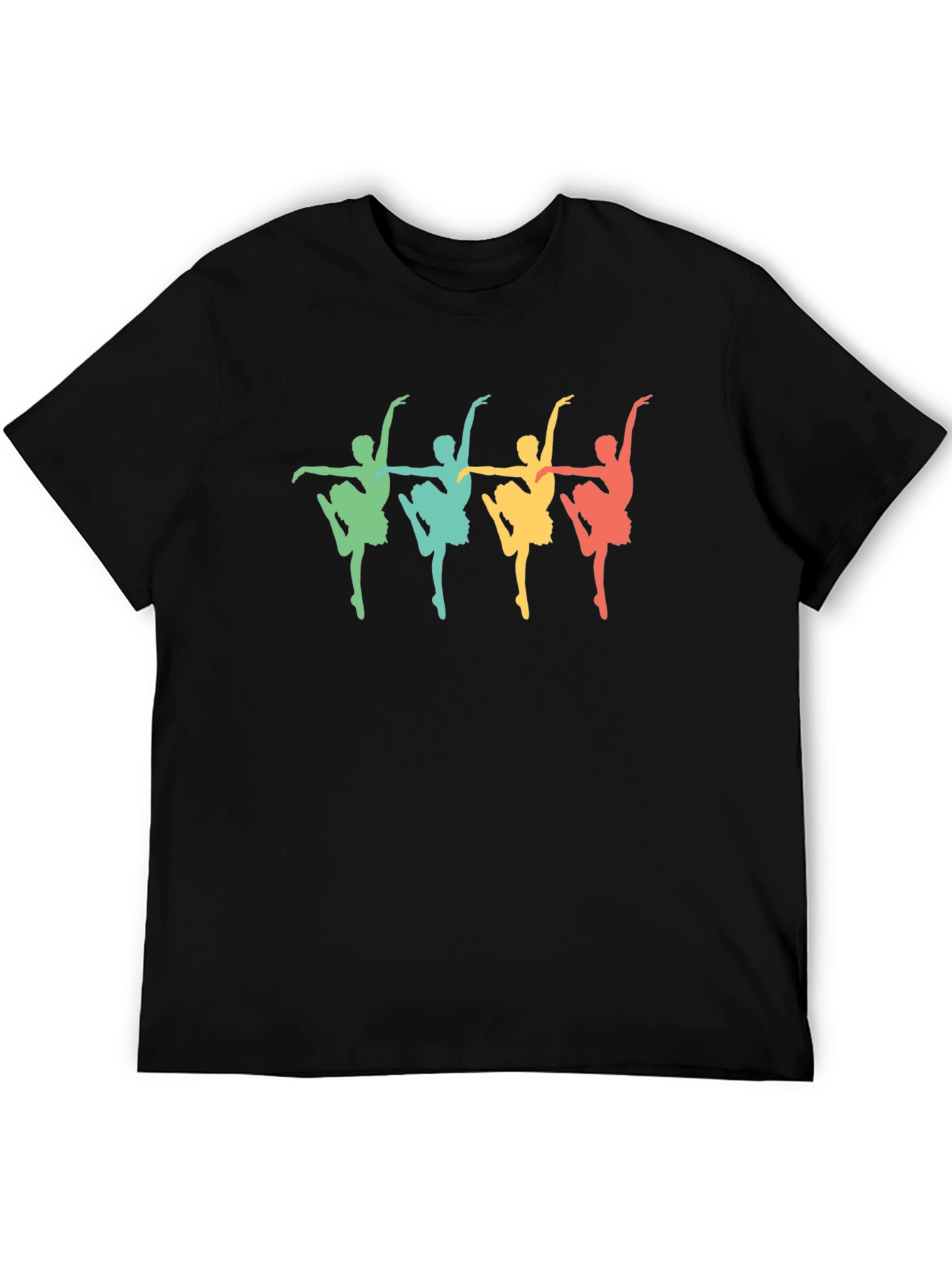 Retro Ballerina Graphic Tee - Black