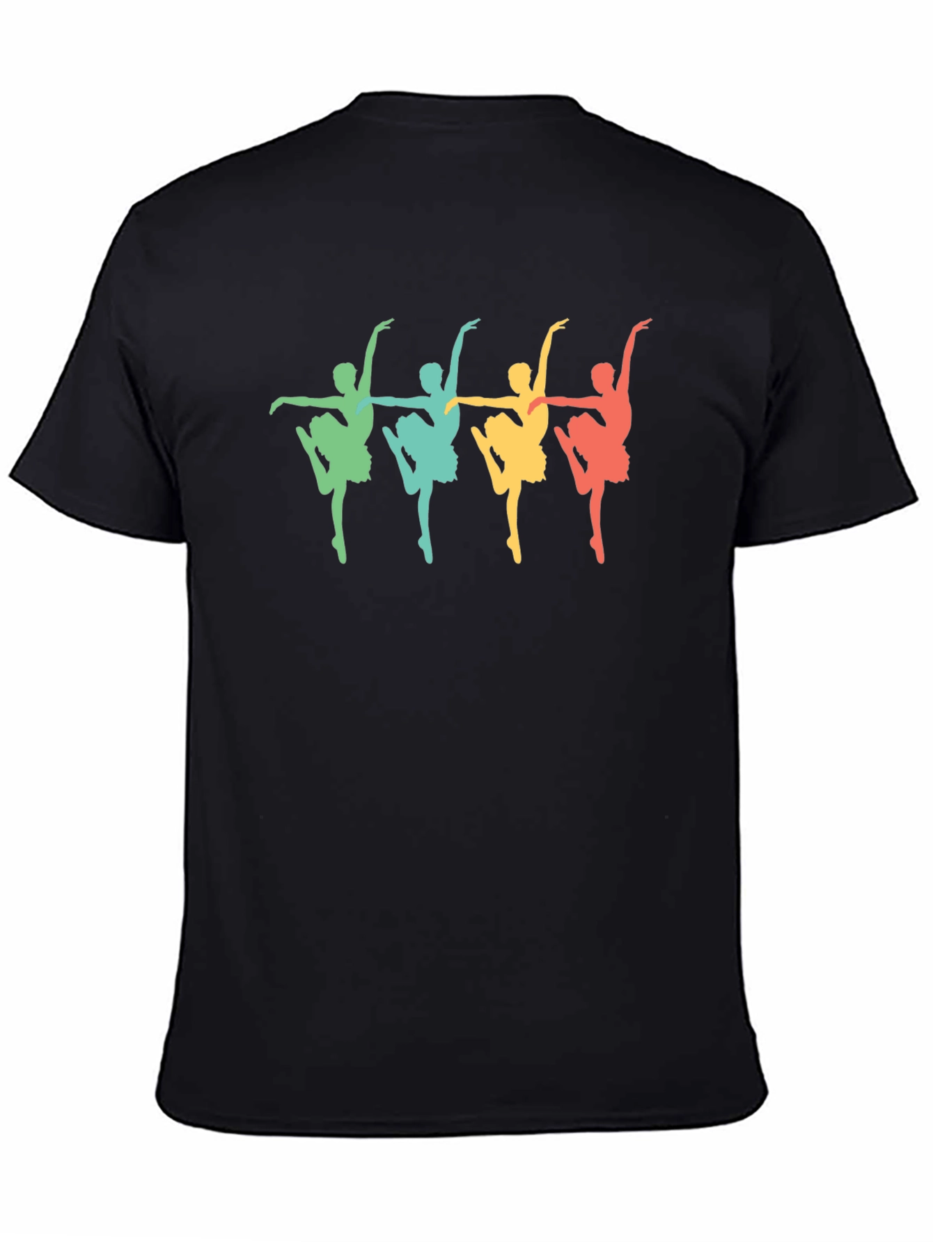 Retro Ballerina Graphic Tee - Black