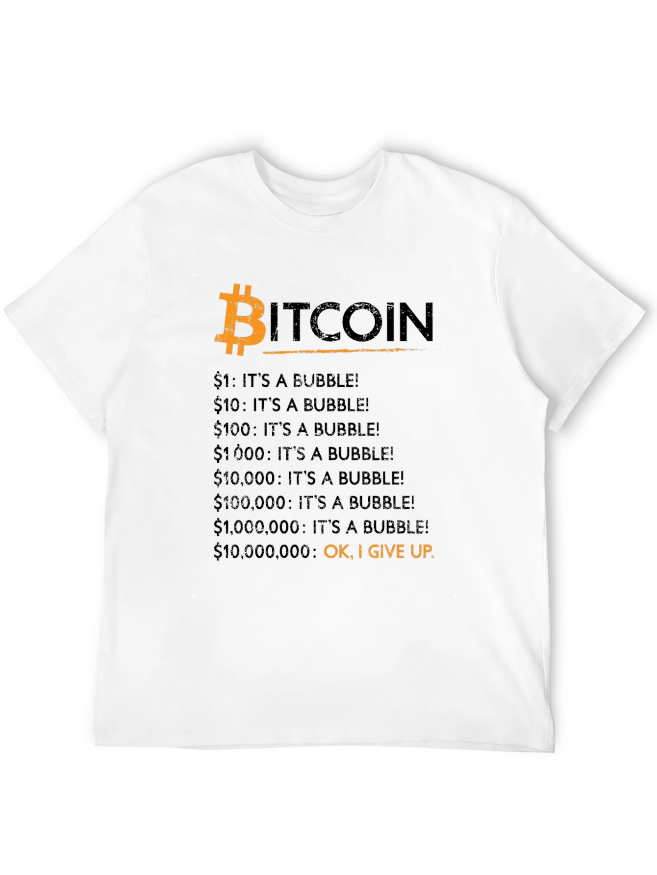 Bitcoin Bubble T-Shirt - Funny Crypto Tee