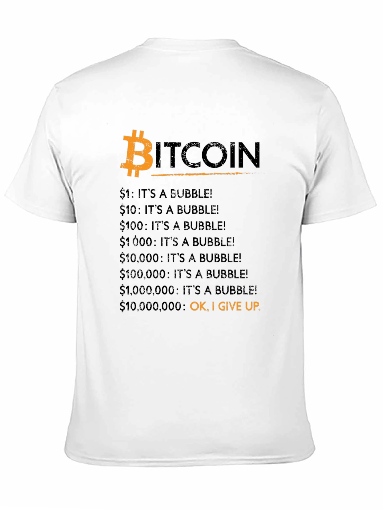 Bitcoin Bubble T-Shirt - Funny Crypto Tee