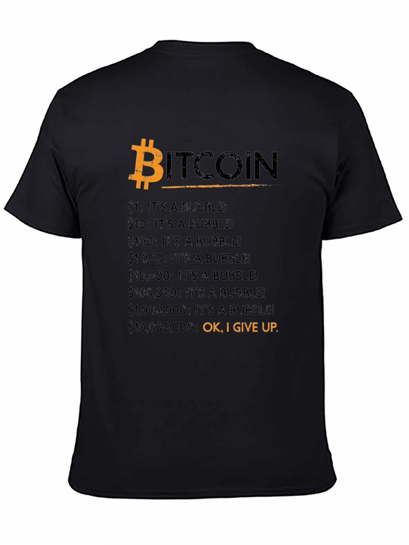 Bitcoin Bubble T-Shirt - Funny Crypto Tee