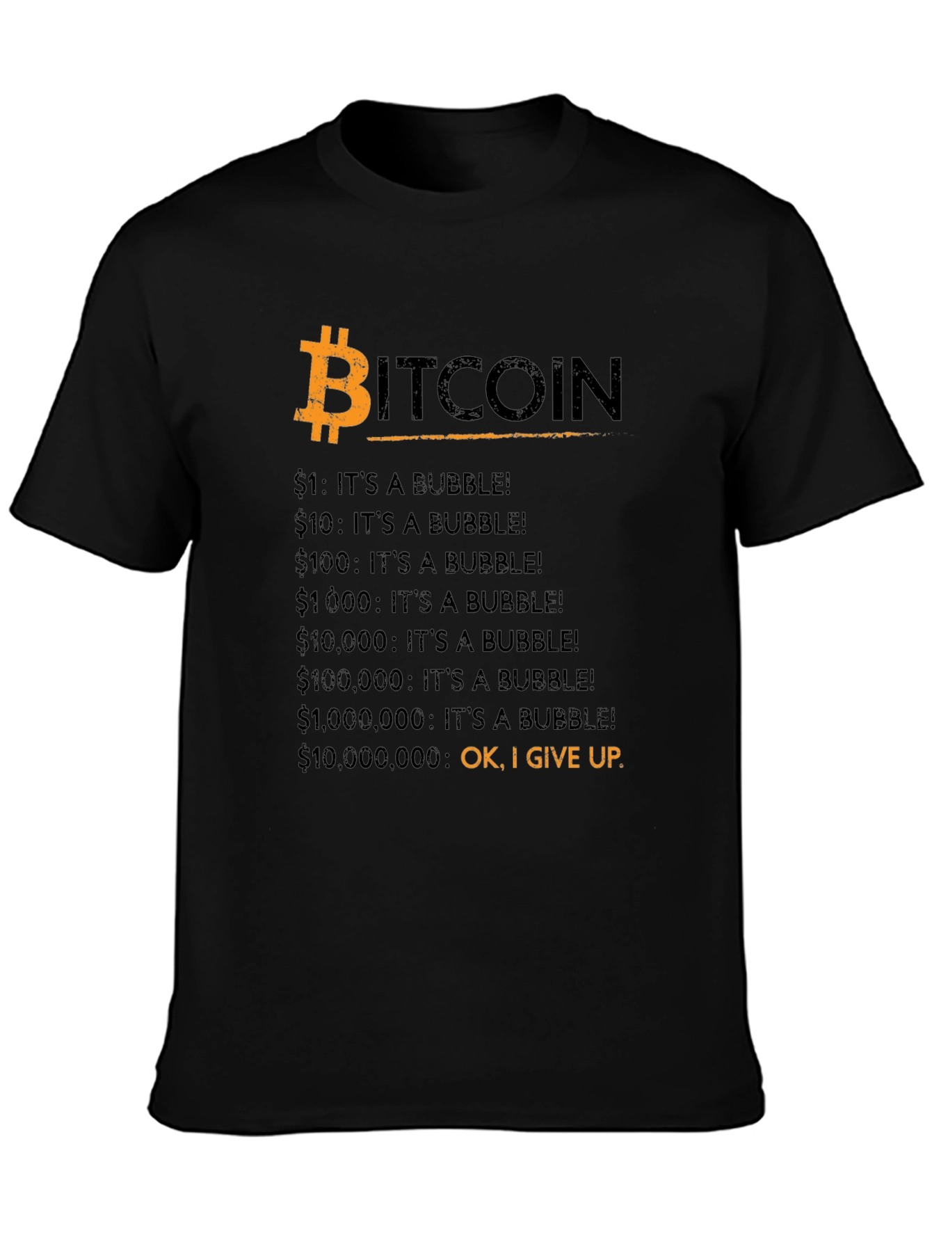 Bitcoin Bubble T-Shirt - Funny Crypto Tee