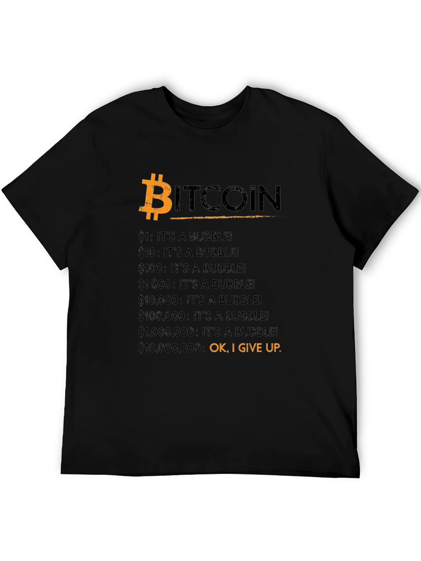 Bitcoin Bubble T-Shirt - Funny Crypto Tee