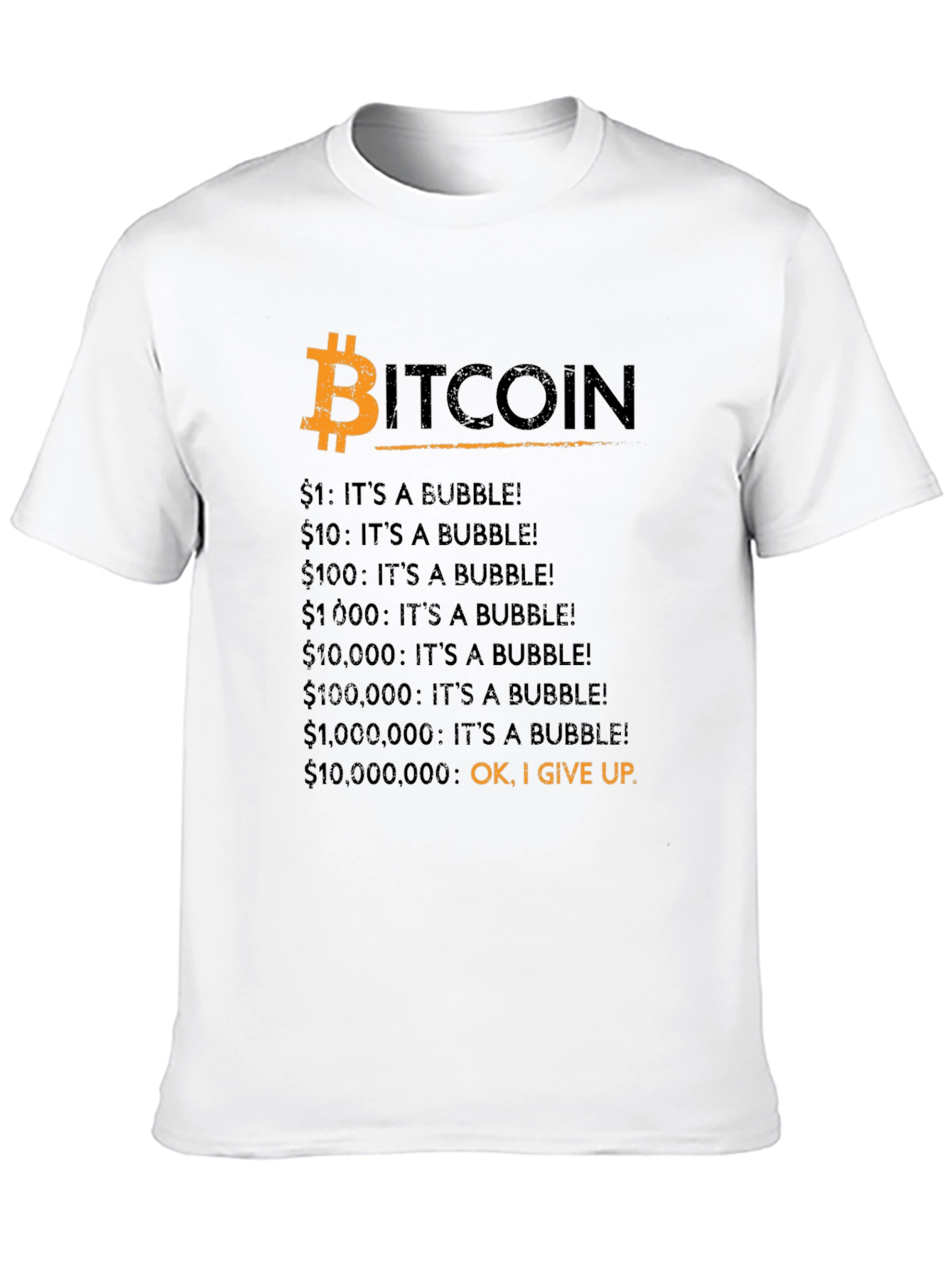 Bitcoin Bubble T-Shirt - Funny Crypto Tee