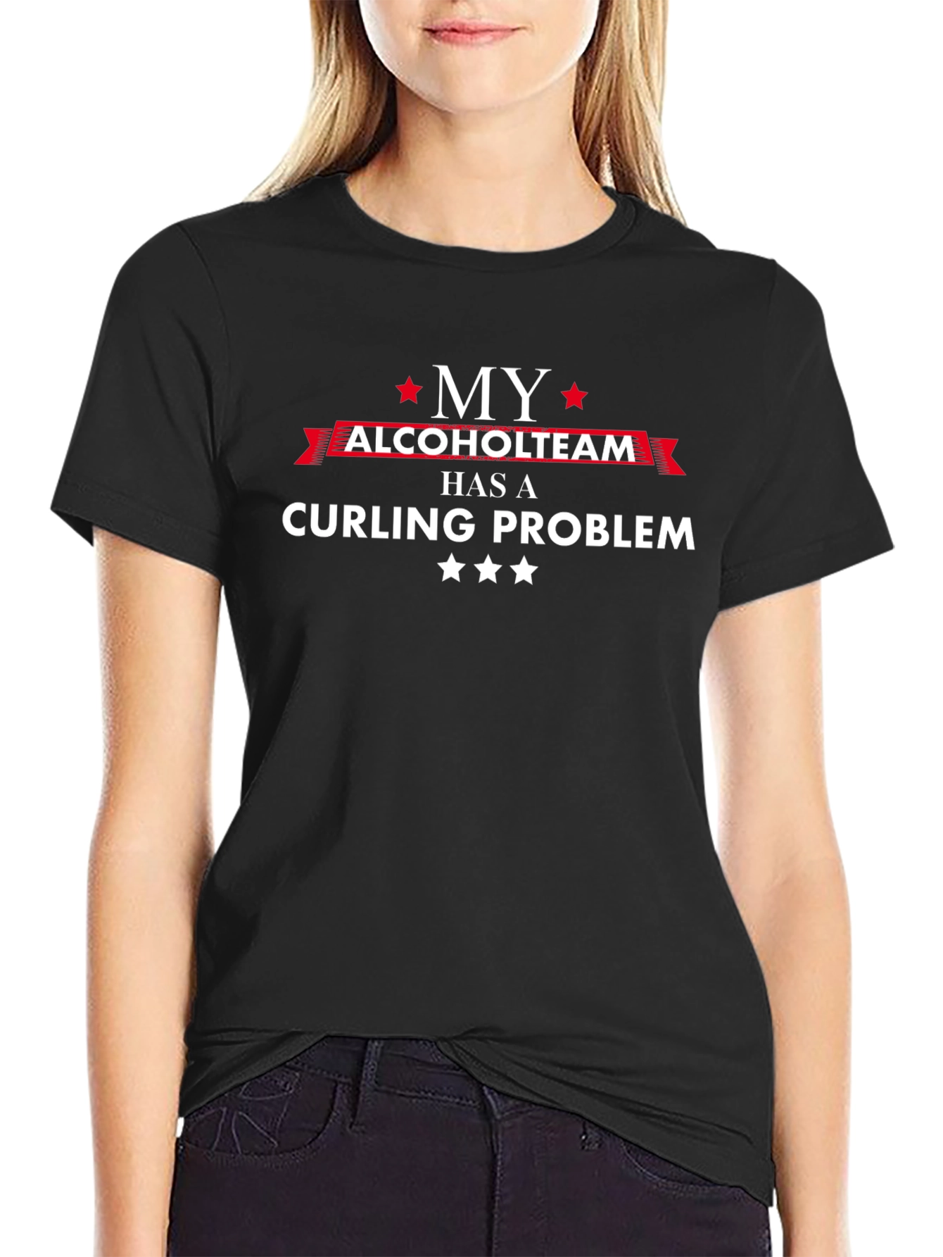 My Alcoholteam Has a Curling Problem T-Shirt