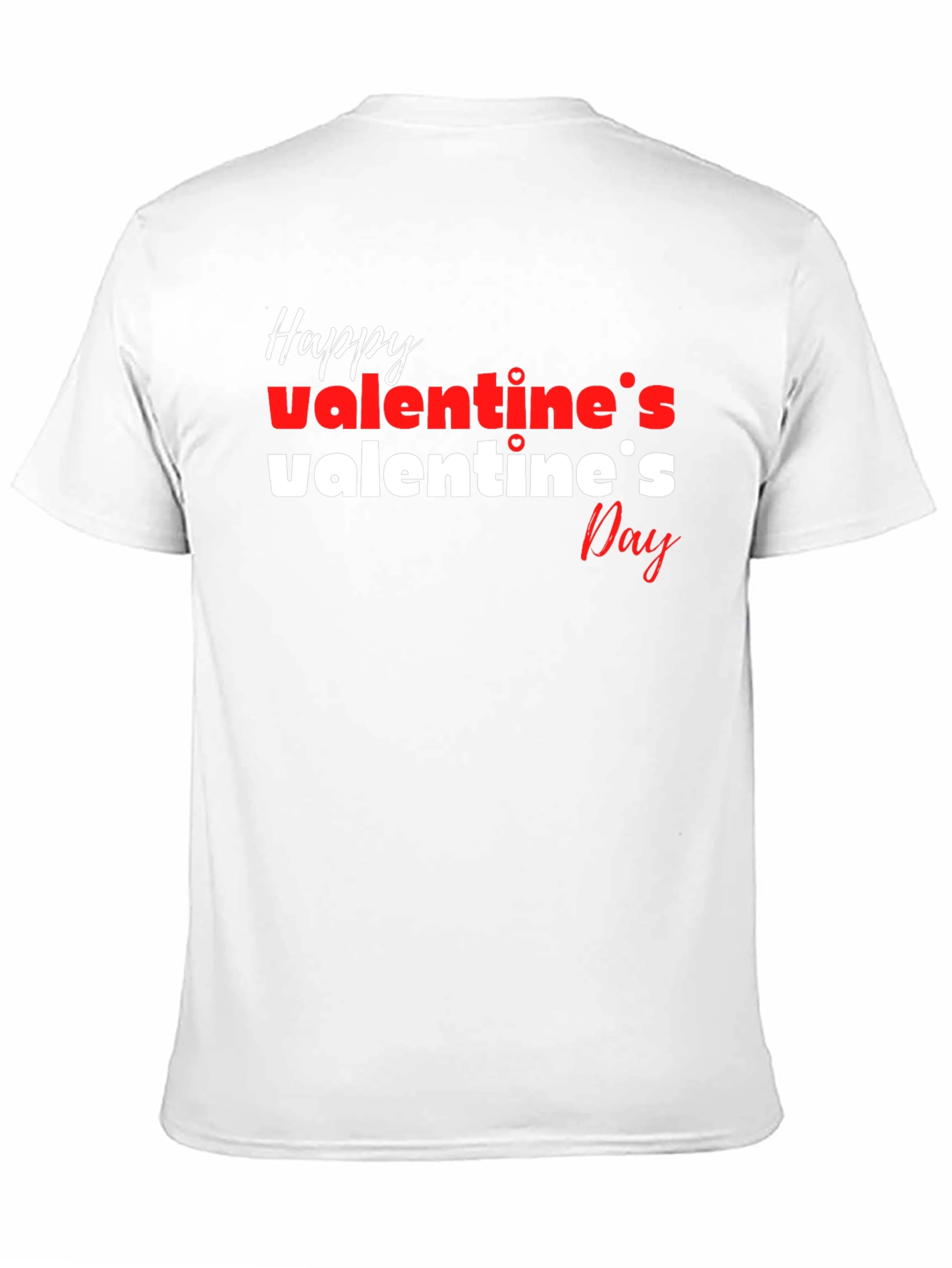 Happy Valentines Day Graphic Tee - Black