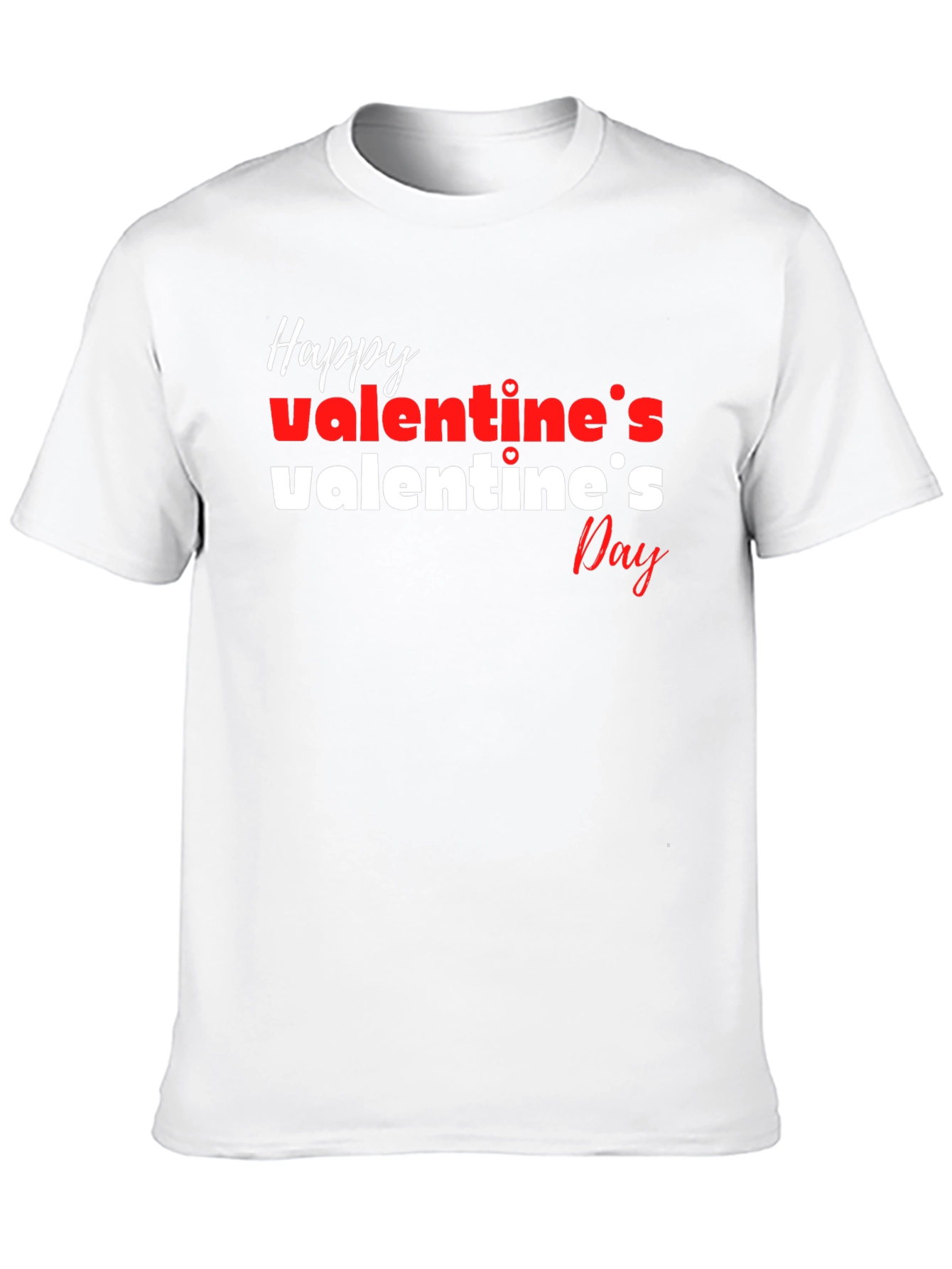 Happy Valentines Day Graphic Tee - Black