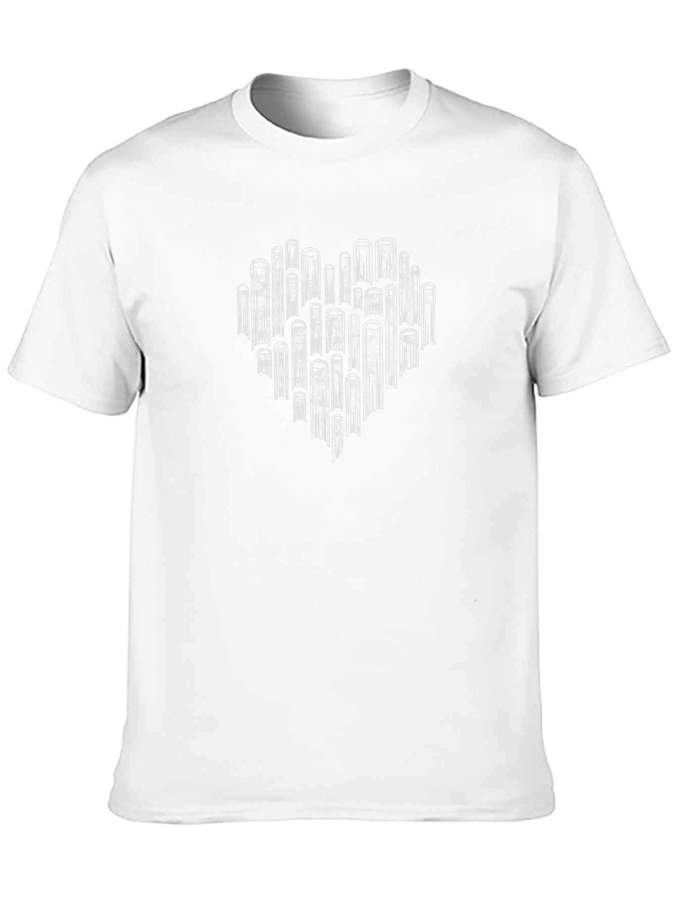 Heart Art Graphic Tee - Unique Design Black T-Shirt