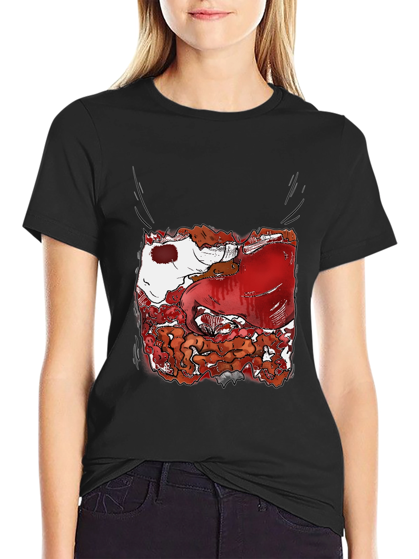 Guts Graphic Tee - Bold Black Cotton T-Shirt