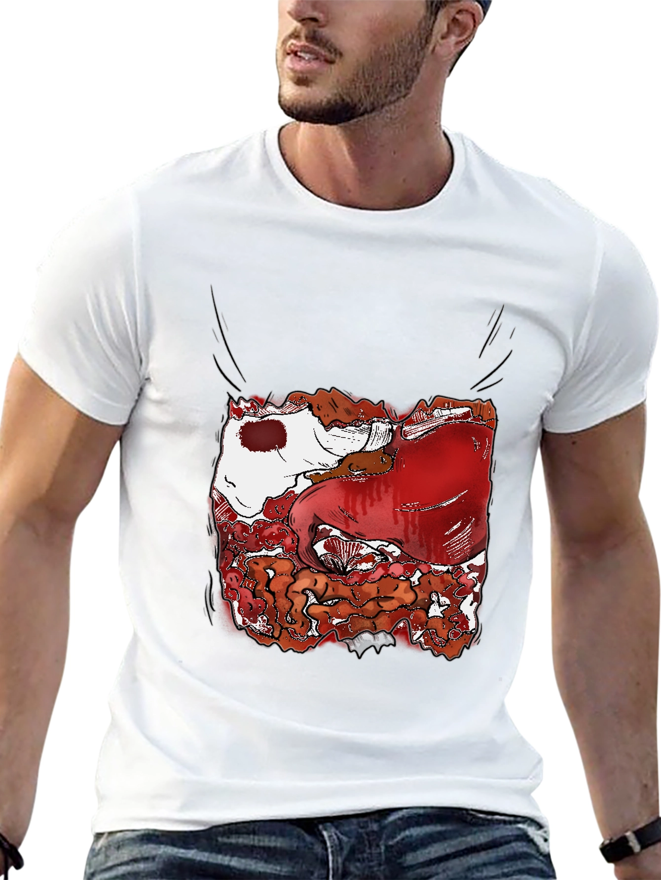 Guts Graphic Tee - Bold Black Cotton T-Shirt