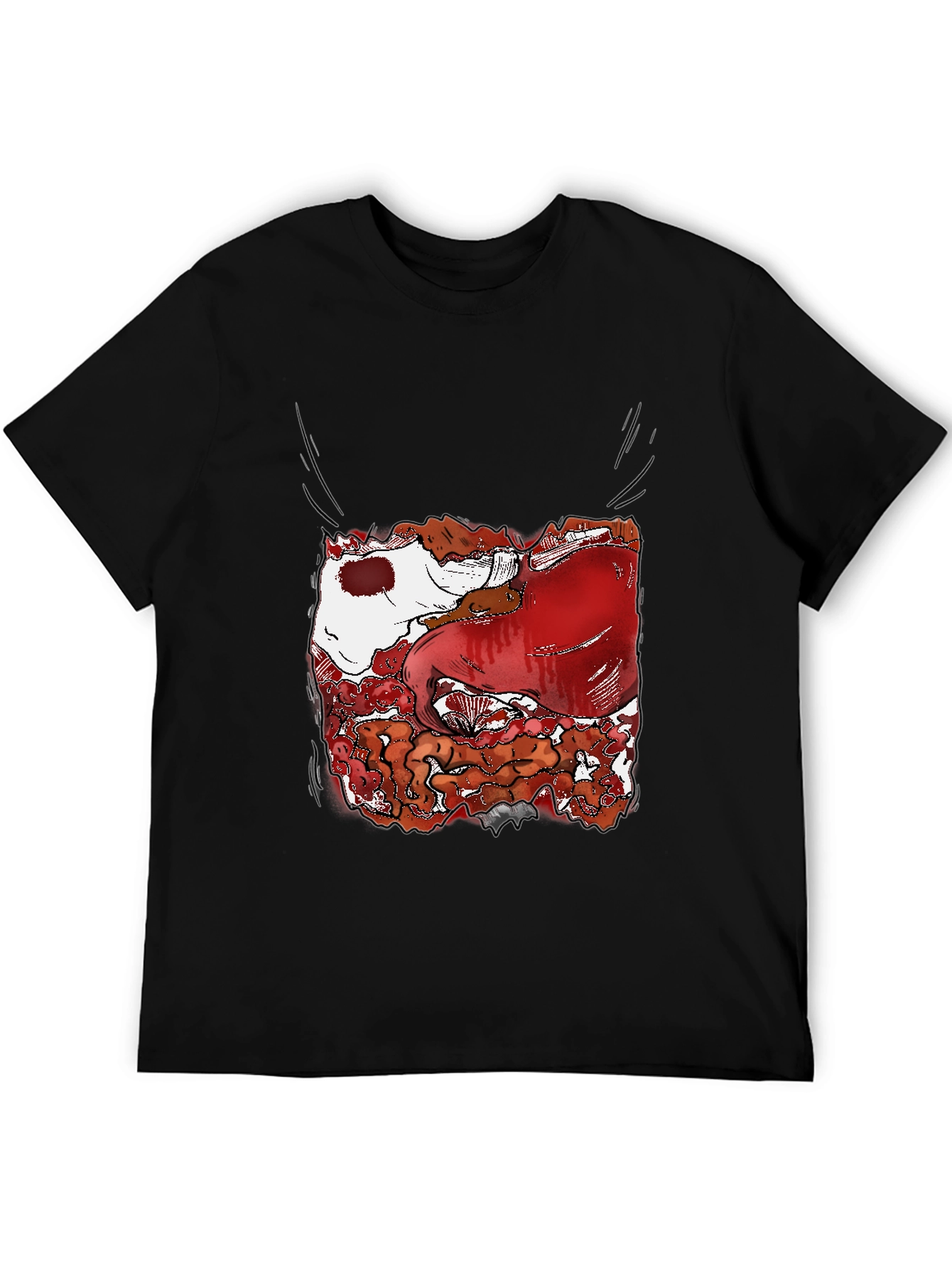 Guts Graphic Tee - Bold Black Cotton T-Shirt