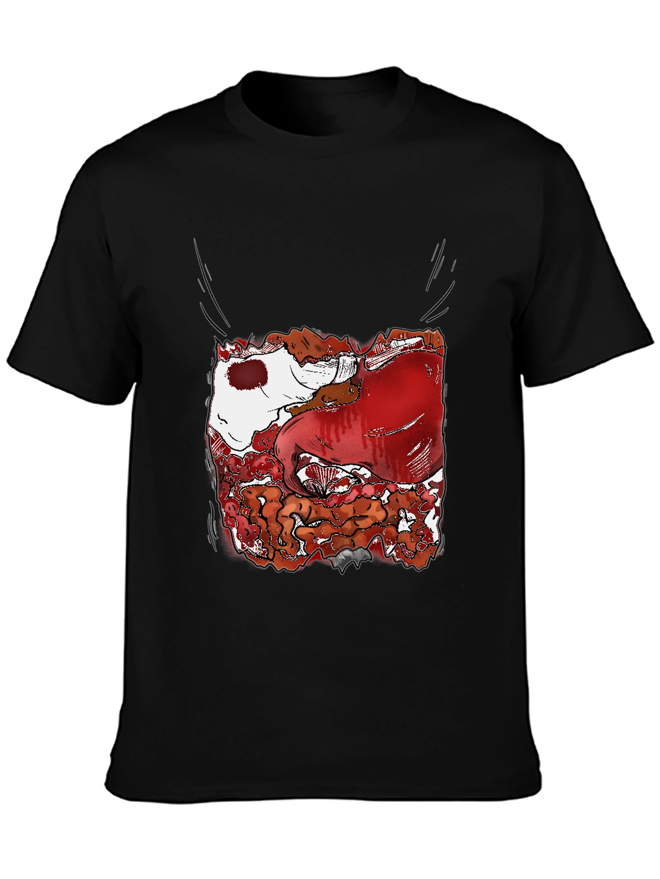 Guts Graphic Tee - Bold Black Cotton T-Shirt