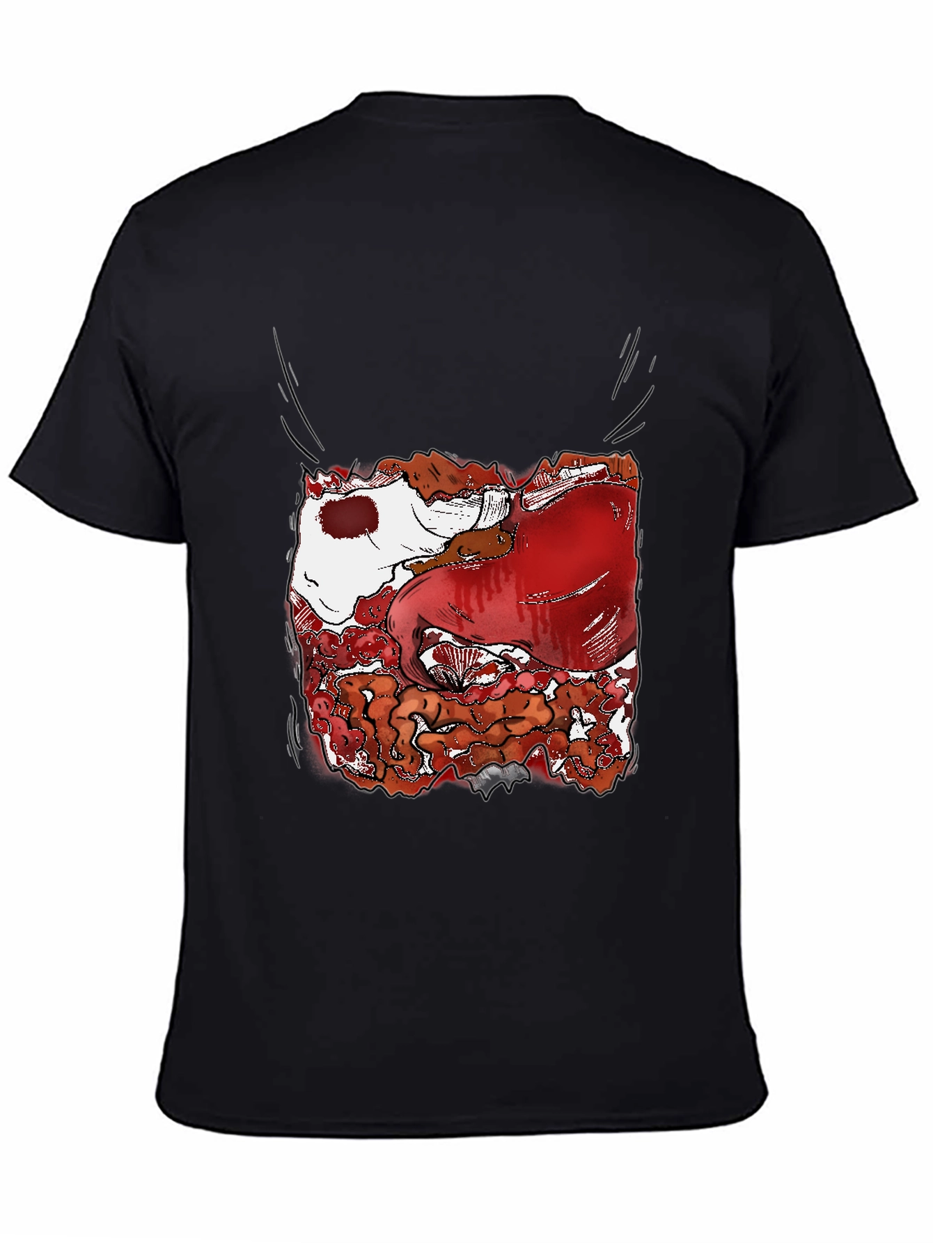 Guts Graphic Tee - Bold Black Cotton T-Shirt