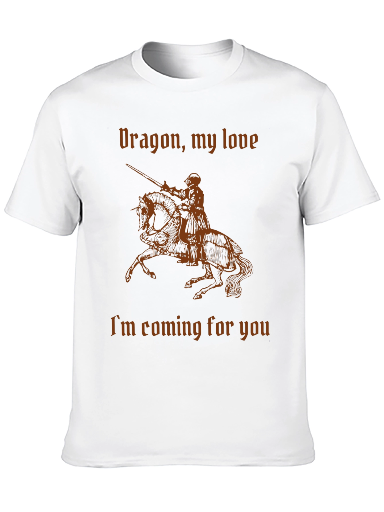 Dragon My Love Knight T-Shirt - Black